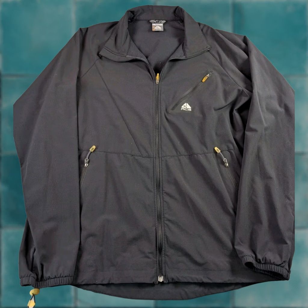 Nike ACG Nike ACG Jacket Mens XL Black Lightweight Soft Shell Windbreaker Outdoors Hiking Zip Jacket Size US XL / EU 56 / 4 - 1 Thumbnail