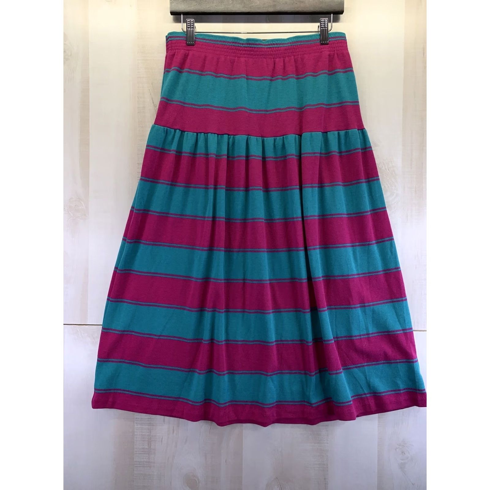 Vintage VINTAGE Peter Popvitch Womens L-Long Sleeve Skirt Set Pink Teal 1980-90s USA-7036 Ladies Mens Girls Womens Size L / US 10 / IT 46 - 5 Thumbnail