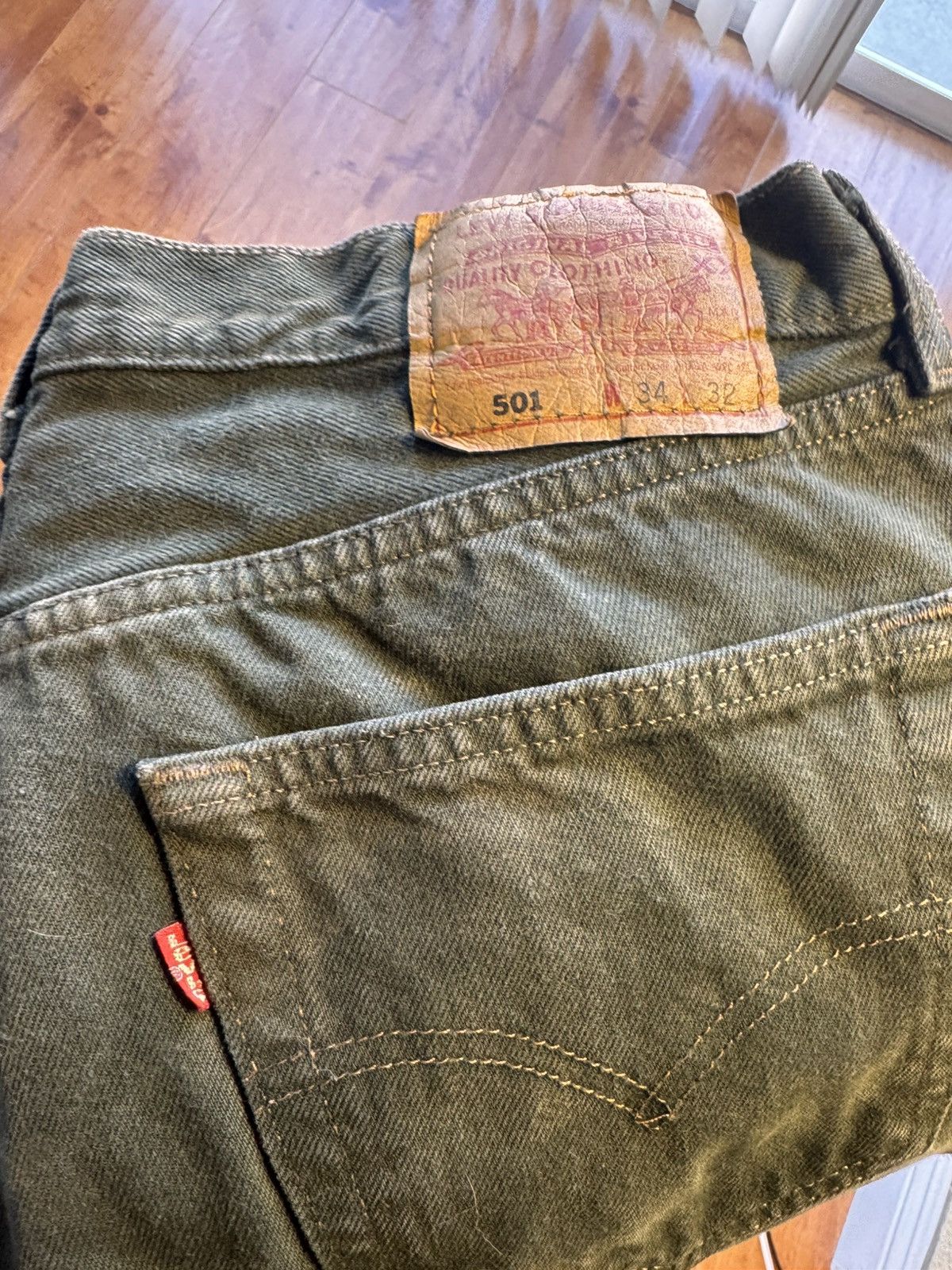 Levi's Green Vintage Made in USA Levis 501 Size US 34 / EU 50 - 3 Thumbnail