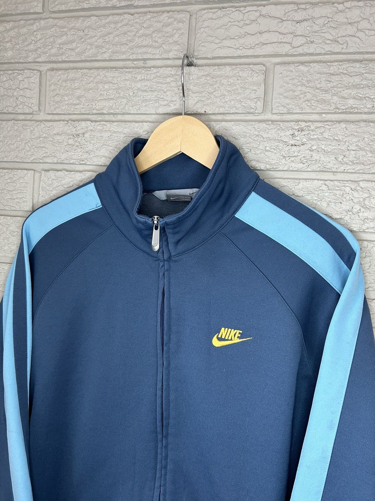 Nike × Vintage Vintage Nike Zip Up Two Tone Track Jacket Size US XL / EU 56 / 4 - 2 Thumbnail