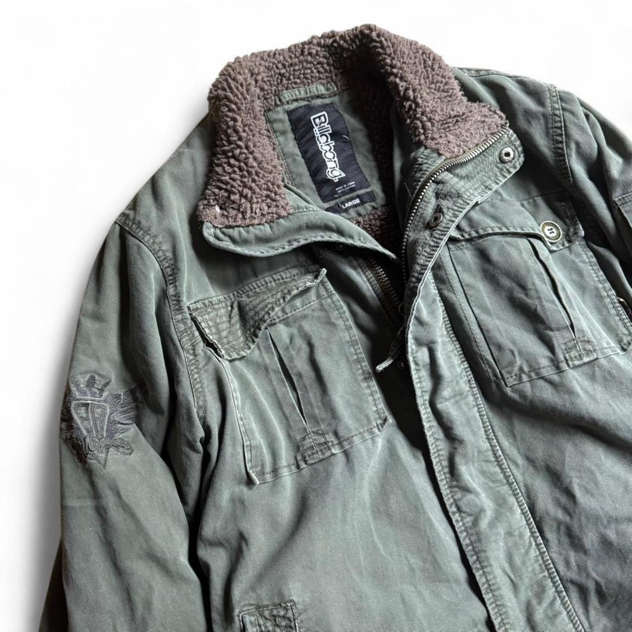 Billabong Y2K men's billabong surfer grunge military sherpa jacket Size US L / EU 52-54 / 3 - 2 Thumbnail
