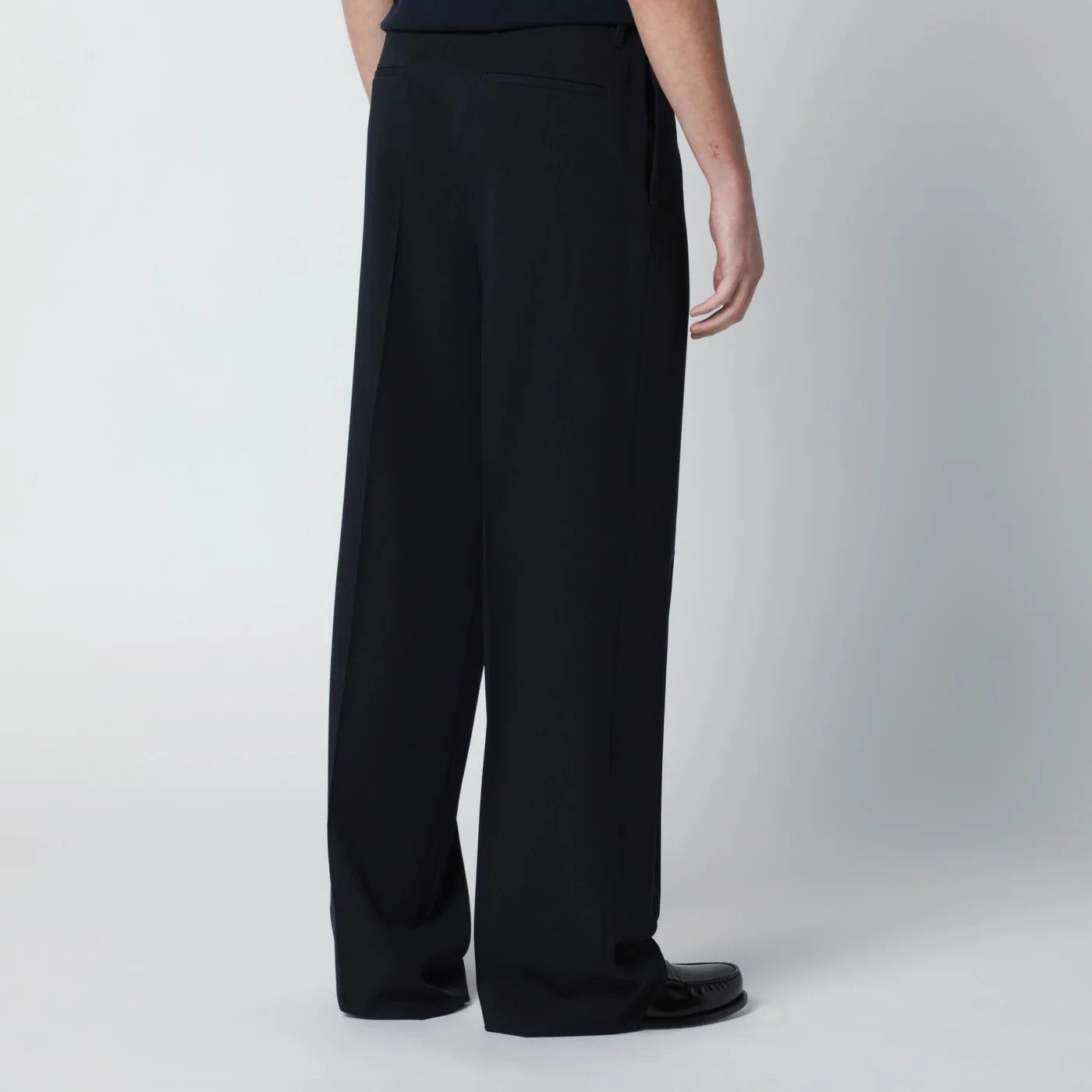 Lardini o1d2blof0526 Wool Trouser Pants in Blue Size US 34 / EU 50 - 4 Thumbnail