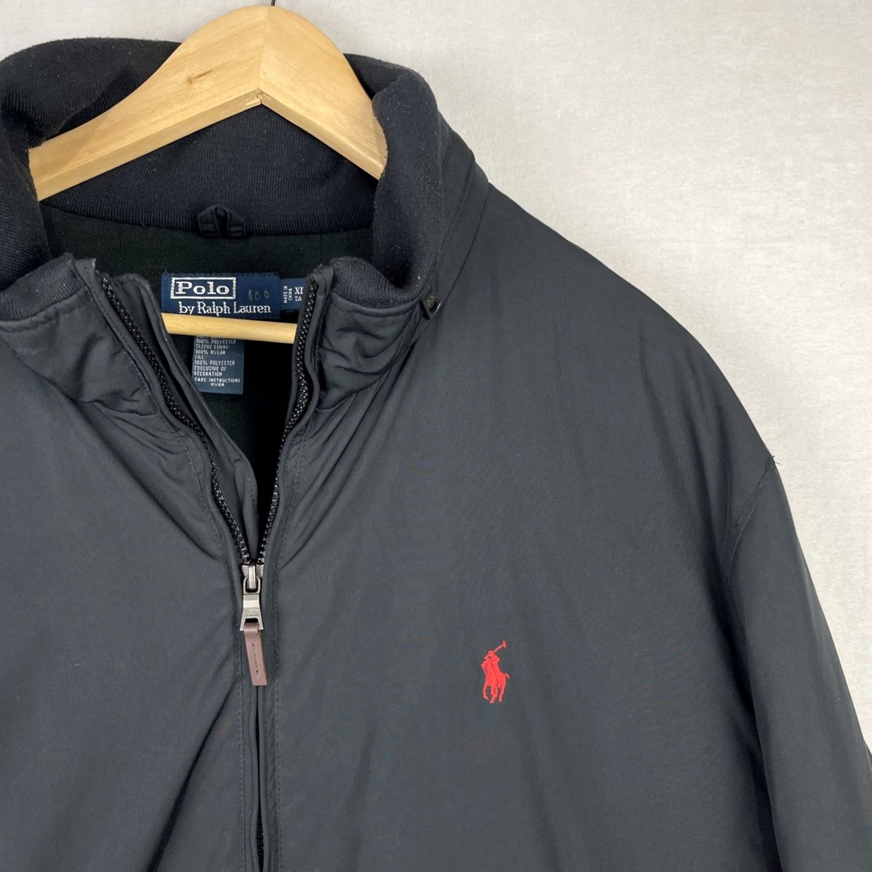 Polo Ralph Lauren VINTAGE Polo Ralph Lauren Jacket Mens XL Tall Black Hooded Lined Bomber Jacket Size US XL / EU 56 / 4 - 3 Thumbnail