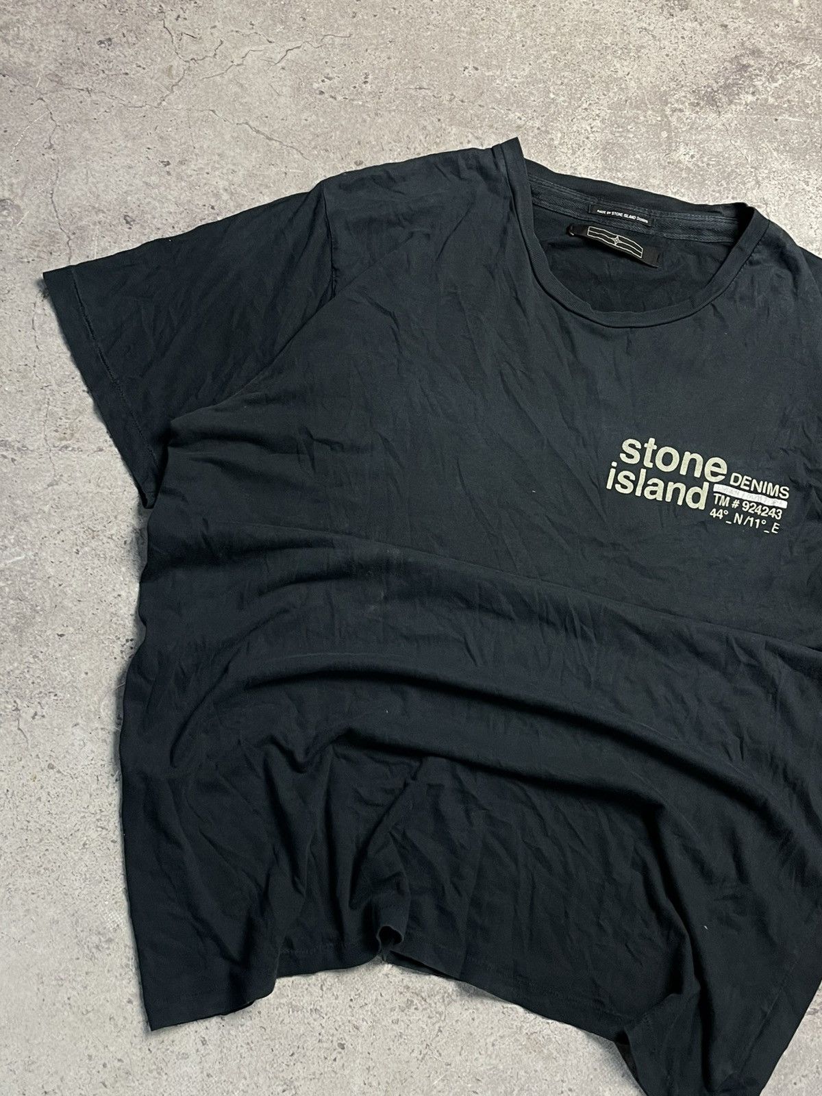 Stone Island Stone Island Denim Big Logo T Shirt Size US XL / EU 56 / 4 - 2 Thumbnail