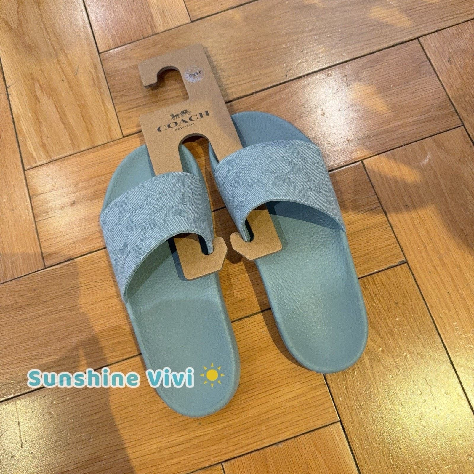 Coach New Coach women Udele Sport Slide Jacquard CDM17 Sea Mist Size US 8 / EU 41 - 1 Thumbnail