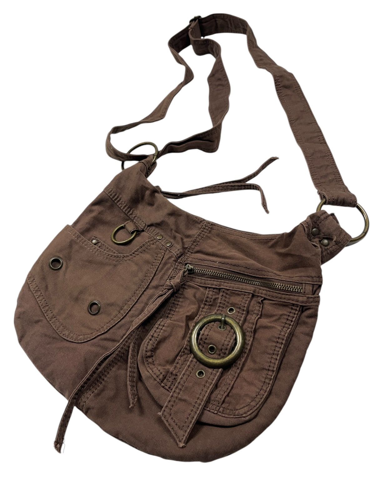 Vintage Vintage y2k Crossbody Bag Diesel Style Multi Pocket Size ONE SIZE - 3 Thumbnail