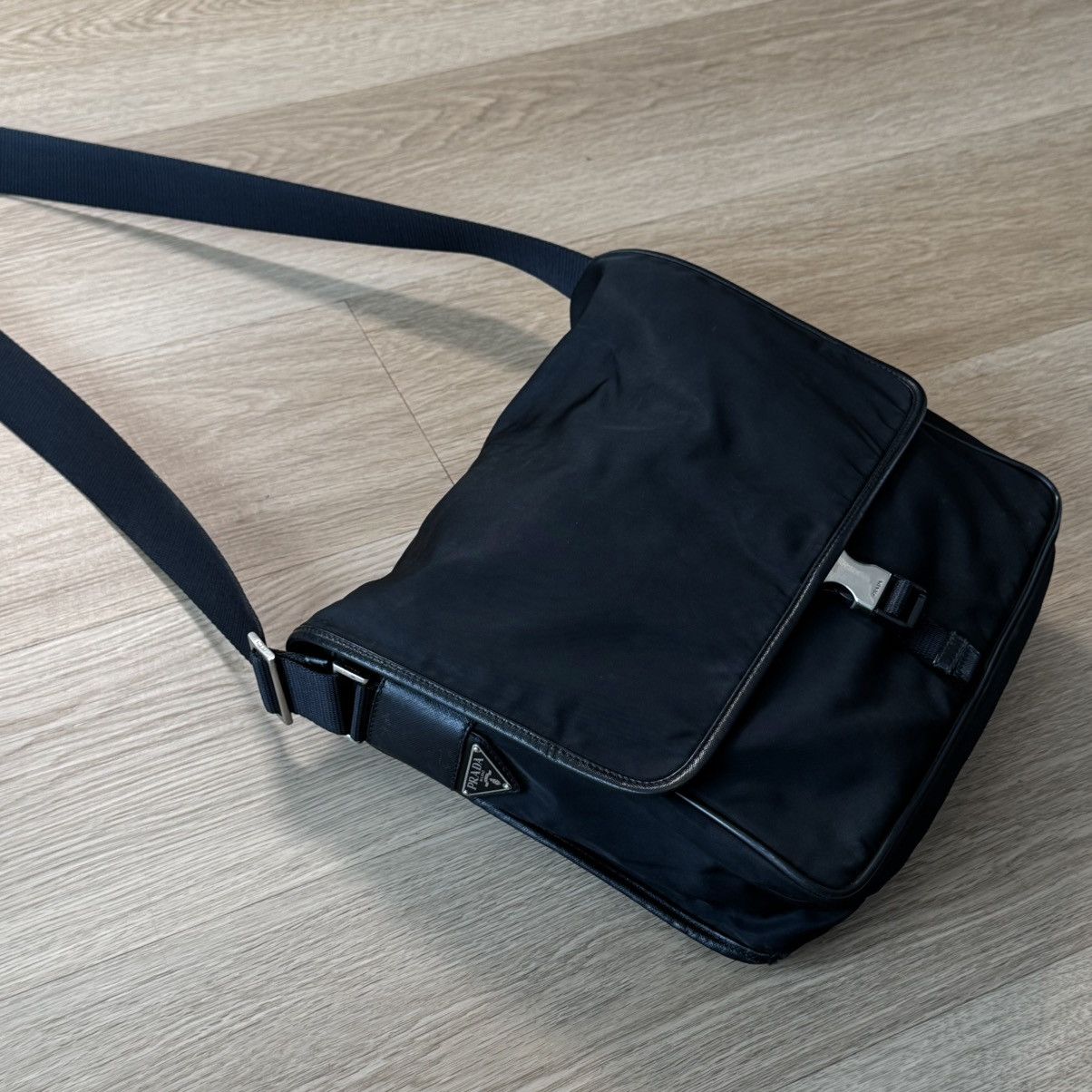 Prada Black Sling Messenger Crossbody Bag, Men's