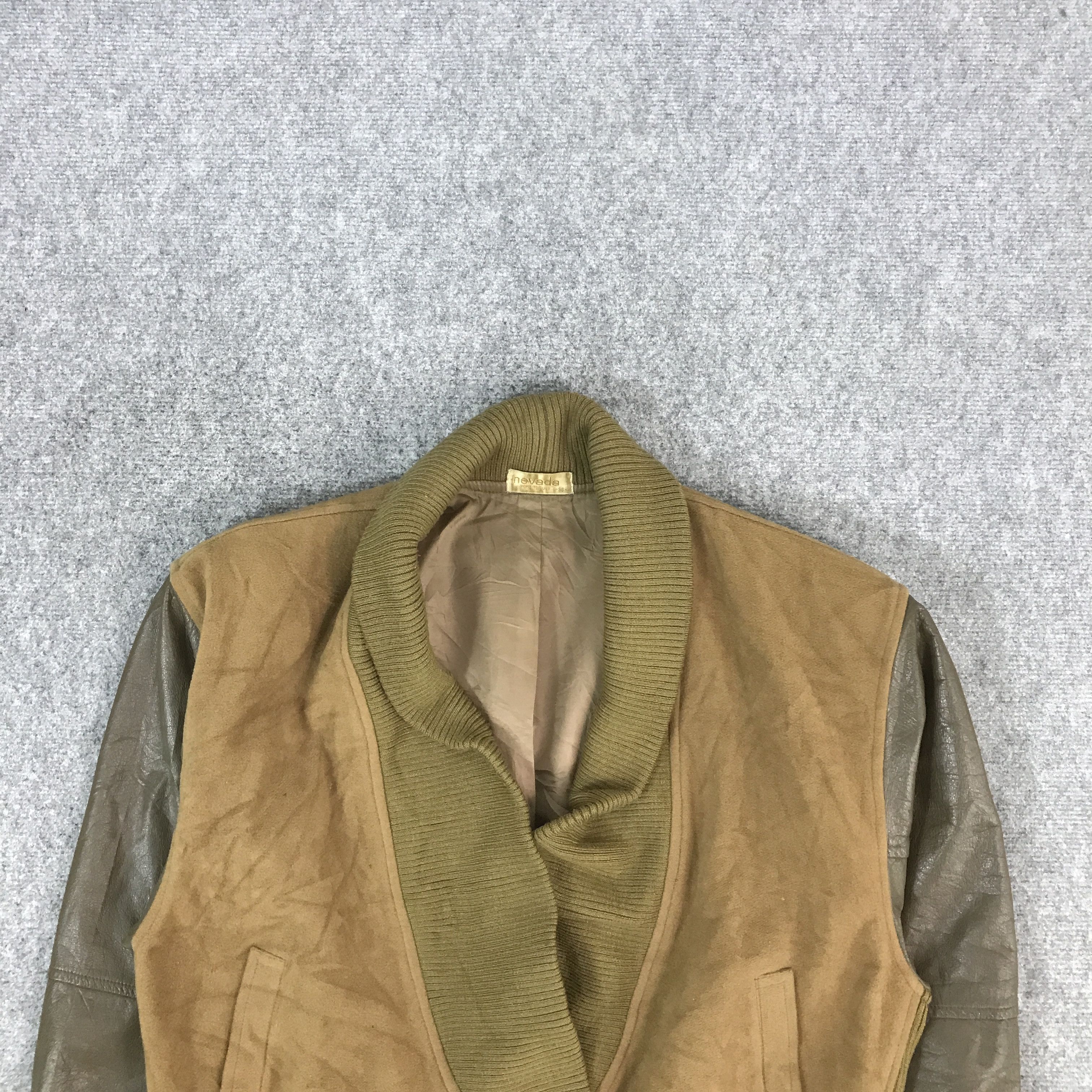 Japanese Brand NEVADA KNITWEAR SLEEVE LEATHER JACKET Size US L / EU 52-54 / 3 - 3 Thumbnail