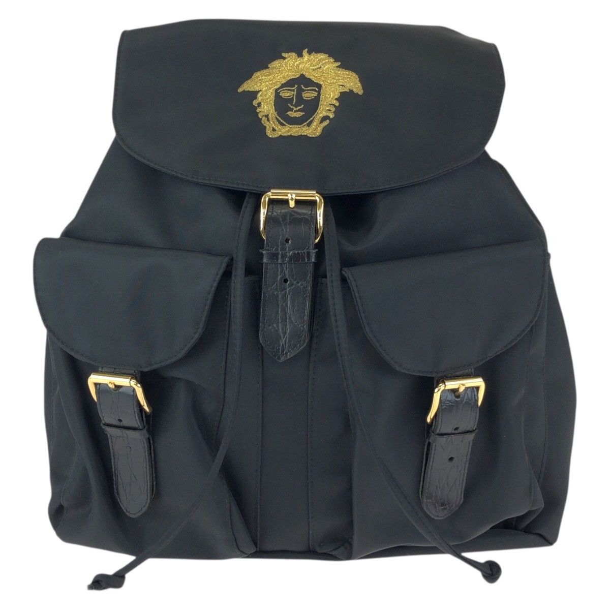Versace Versace Versace Nylon Leather Backpack Textile Backpack DUTY FREE for USA Size ONE SIZE - 1 Thumbnail