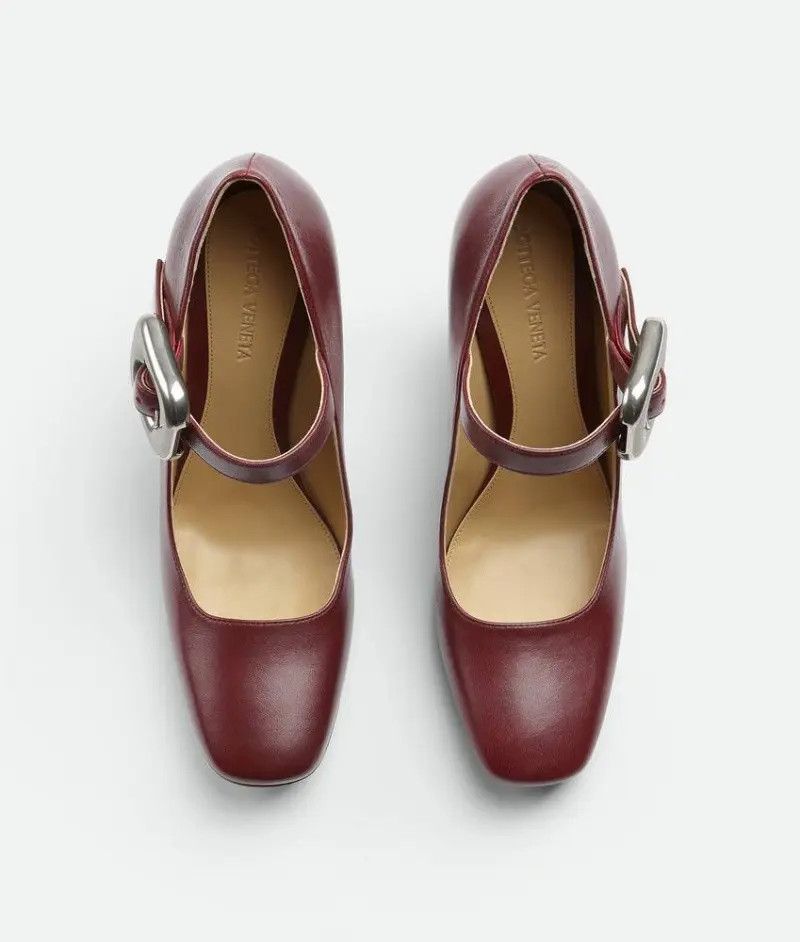Bottega Veneta o1n1vont1125 Mostra Mary-Jane Pump in Red Size US 8 / IT 38 - 4 Thumbnail