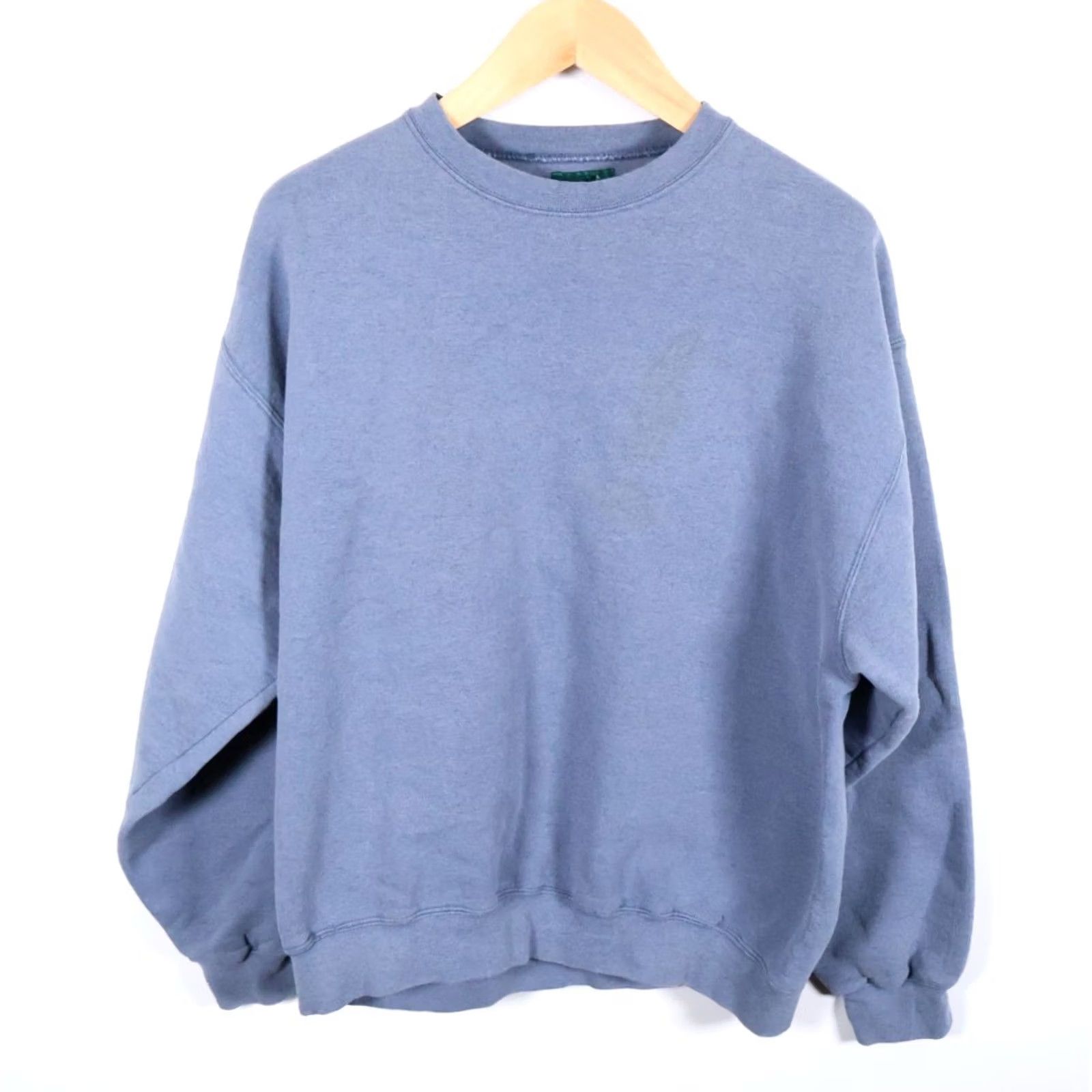 Vintage VINTAGE 90s Faded Sweatshirt Men's XL Blue Crewneck Solid Blank USA Made Cotton Blend Pullover Sweatshirt Size US XL / EU 56 / 4 - 2 Thumbnail