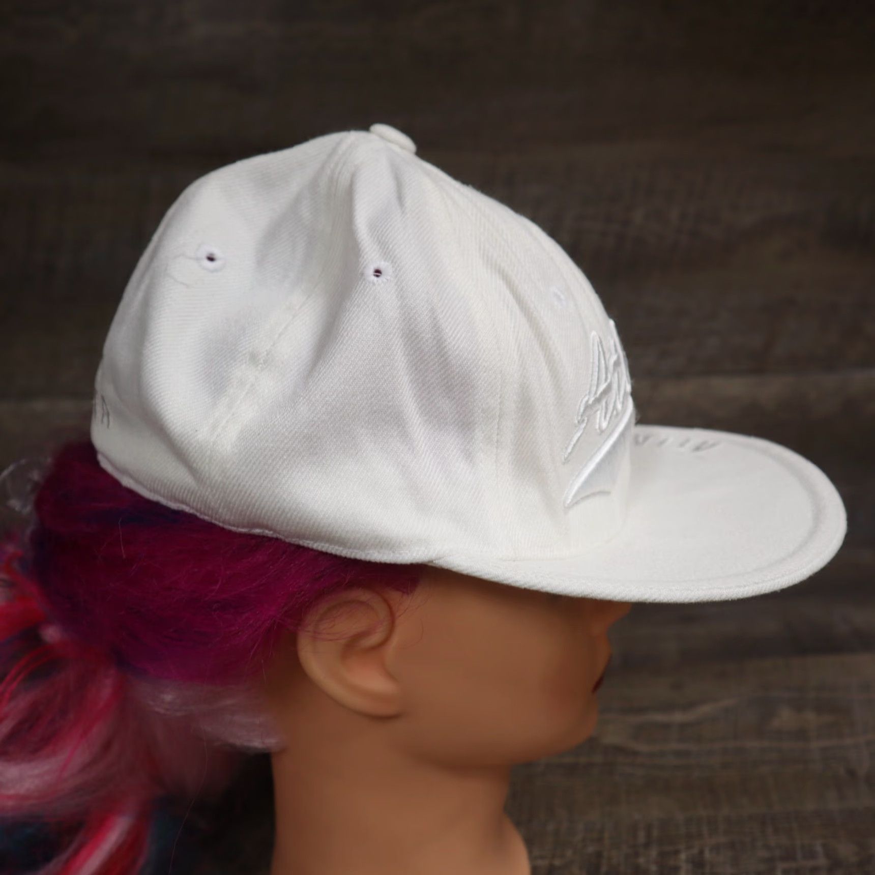Vintage VINTAGE White Snapback Hat Cap Atlanta Adjustable Mens Size ONE SIZE - 4 Thumbnail