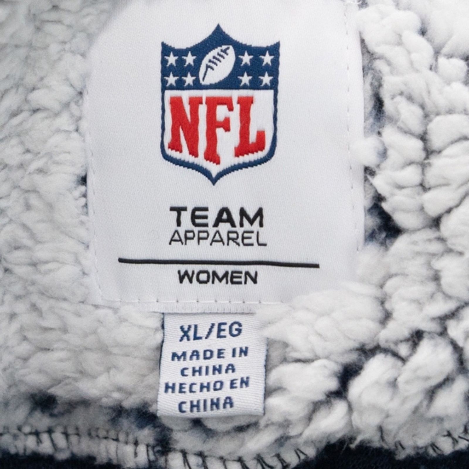 NFL NFL Chicago Bears. Gray Sherpa Quarter-Zip Pullover Jacket. Size XL / US 12-14 / IT 48-50 - 4 Thumbnail