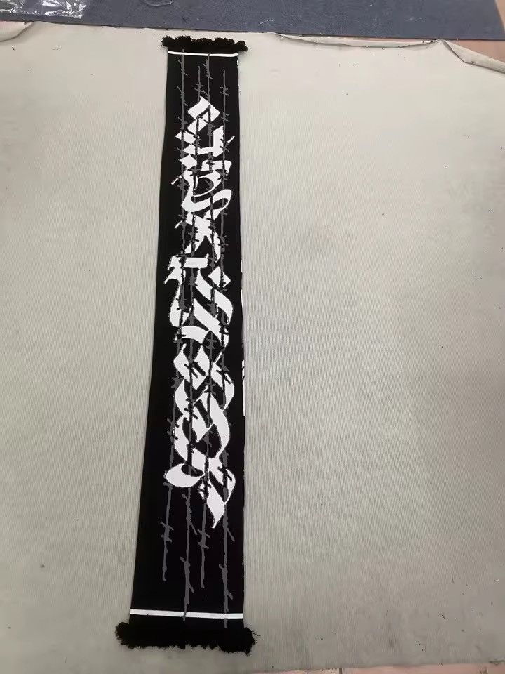 Japanese Brand Anime Cartoon Double Sided Y2k Printed Scarf Size ONE SIZE - 7 Thumbnail
