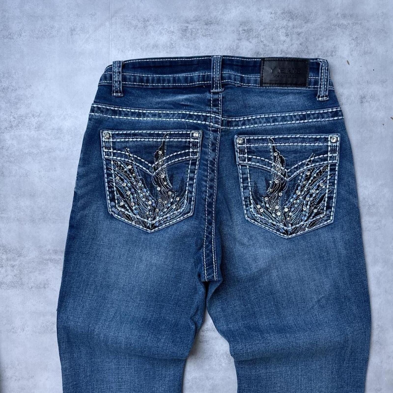 Other Y2K Y Jeans Flared Denim 00s Jeans Size 30" / US 8 / IT 44 - 4 Thumbnail