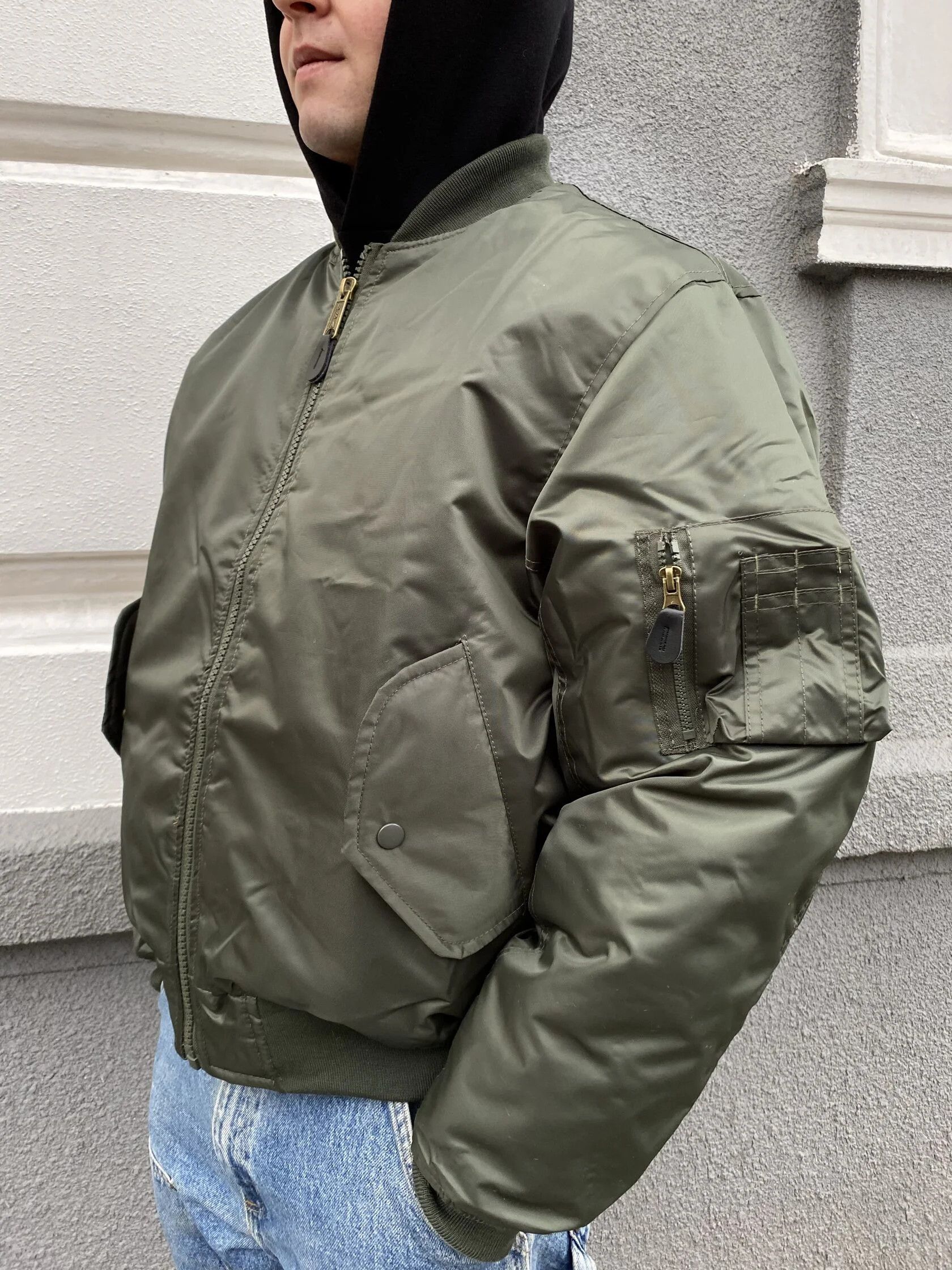 Other MA-1 bomber jacket khaki military y2k ulika unknwn Size US M / EU 48-50 / 2 - 6 Thumbnail