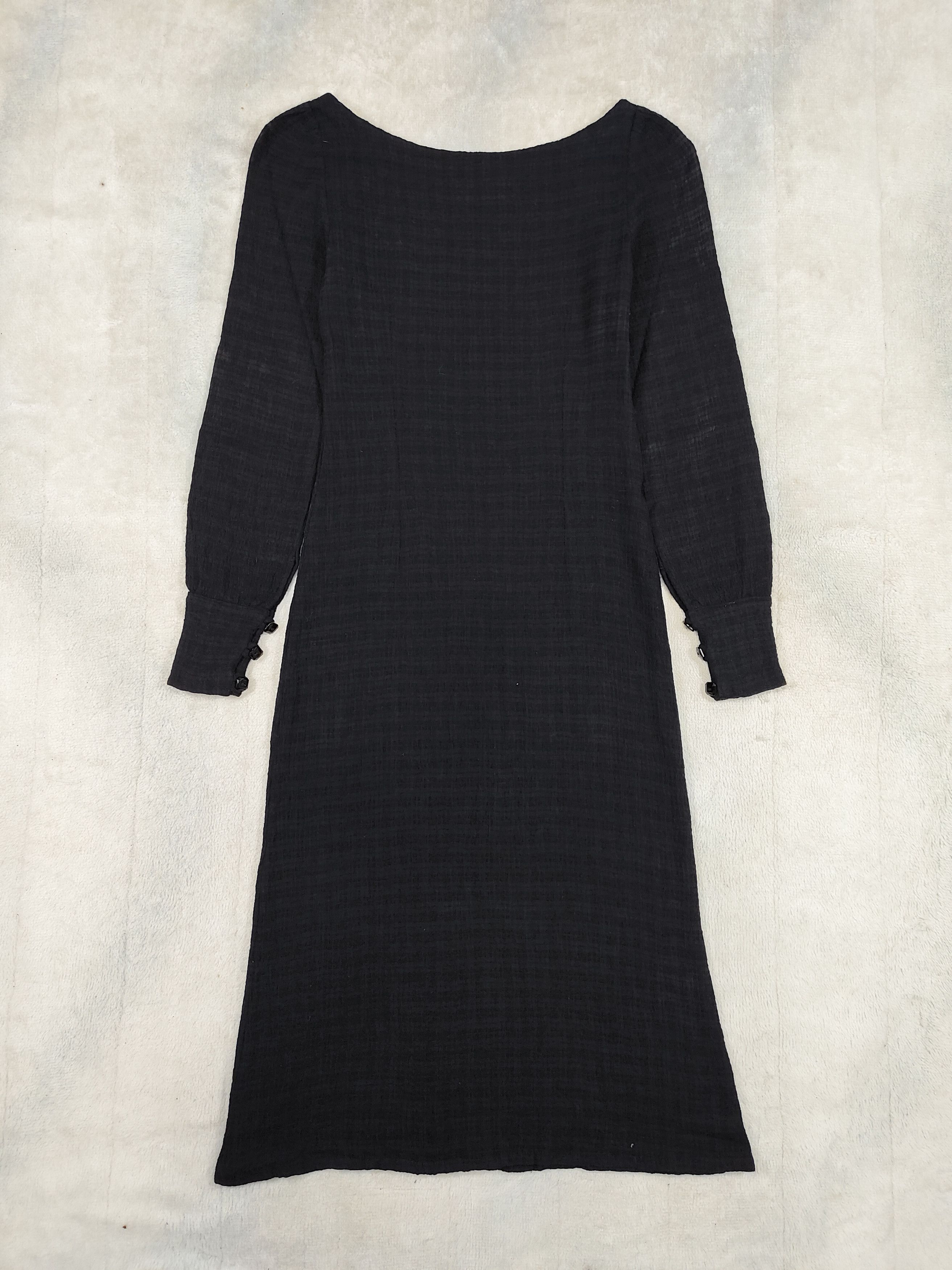 Kenzo ARCHIVE📕80s Kenzo Diffusion Caroll Knit Sheer Dress Size S / US 4 / IT 40 - 5 Thumbnail