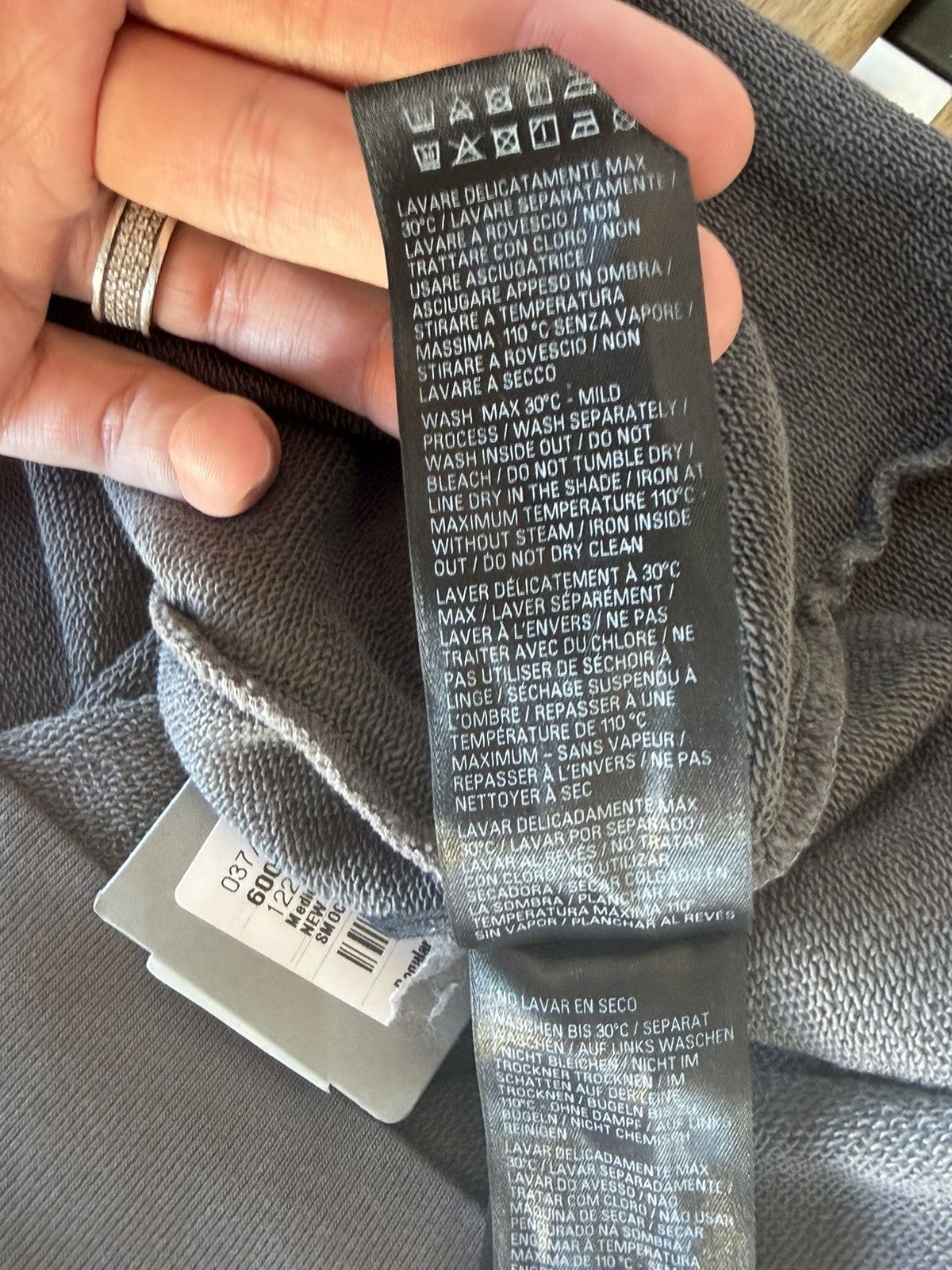 Balenciaga Balenciaga Medium Fit Logo Embroidered Pullover Hoodie Grey Size US M / EU 48-50 / 2 - 10 Thumbnail