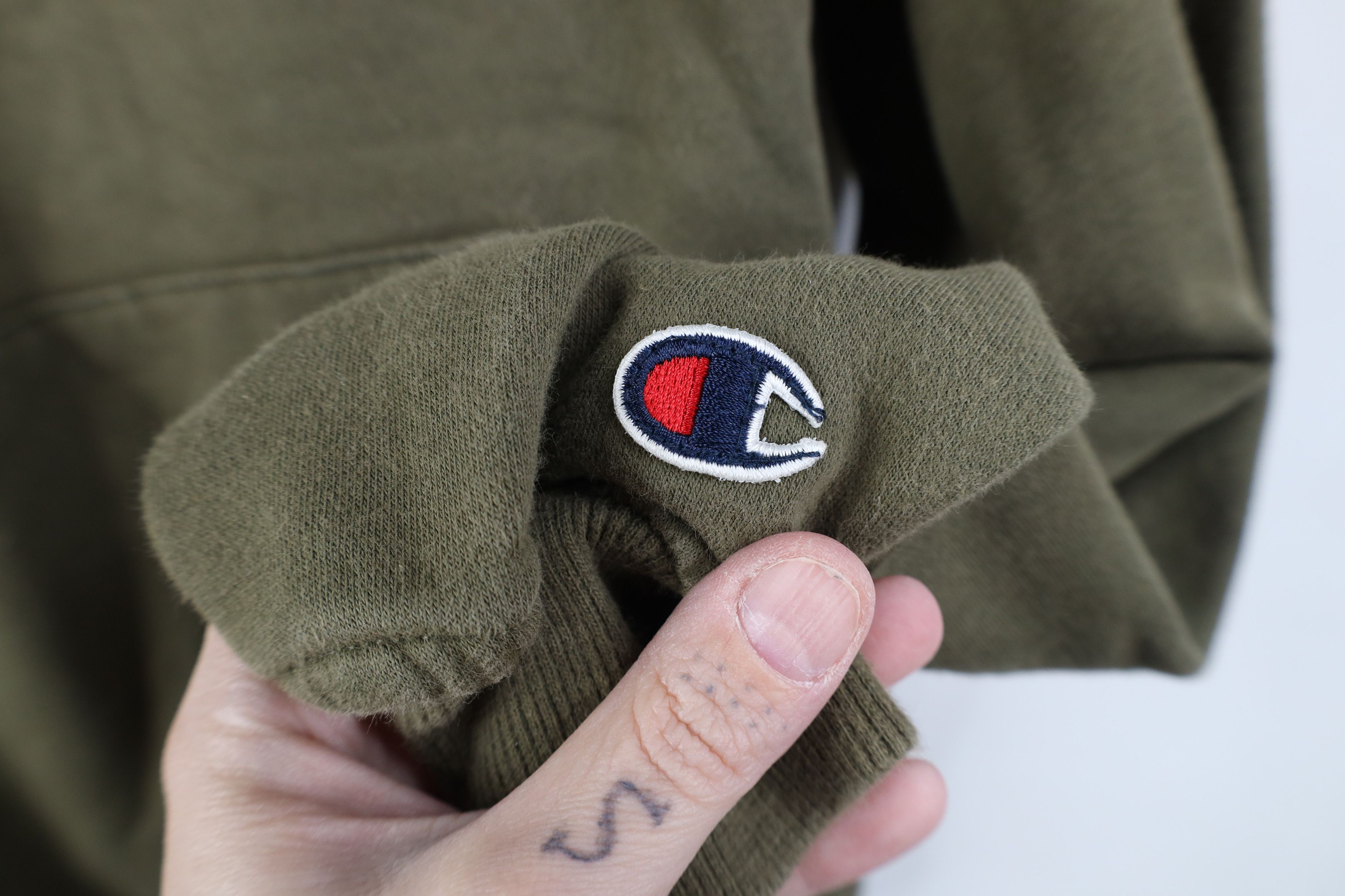 Champion Vintage Y2K Champion Blank Hoodie Sweatshirt Olive Green Size US S / EU 44-46 / 1 - 4 Thumbnail
