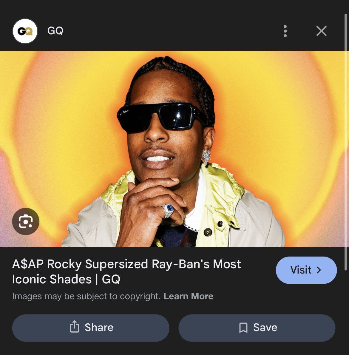RayBan Ray-Ban Flacko Bio-Based Sunglasses Black – A$AP Rocky Worn Size ONE SIZE - 6 Thumbnail
