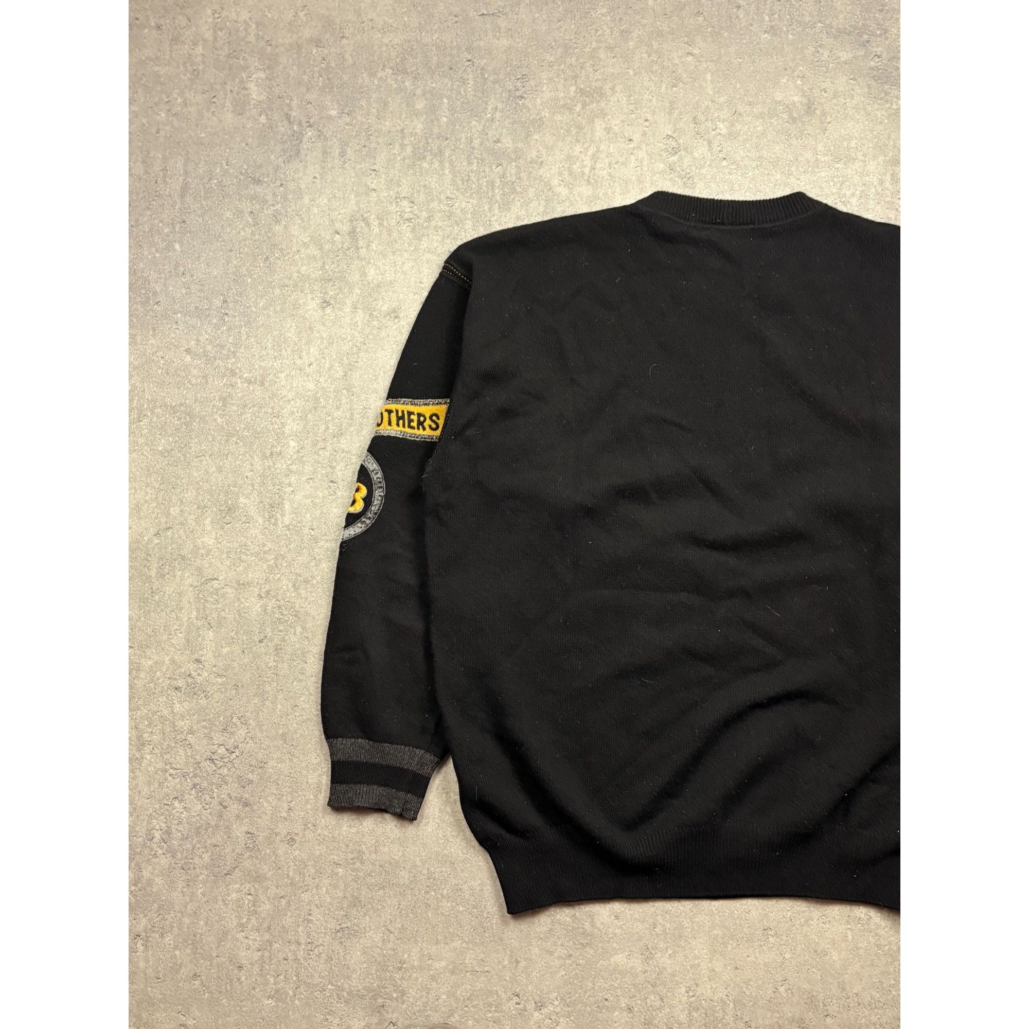 Iceberg Iceberg Mens Black Knit Crewneck Sweater With Soul Brothers Size US L / EU 52-54 / 3 - 9 Thumbnail