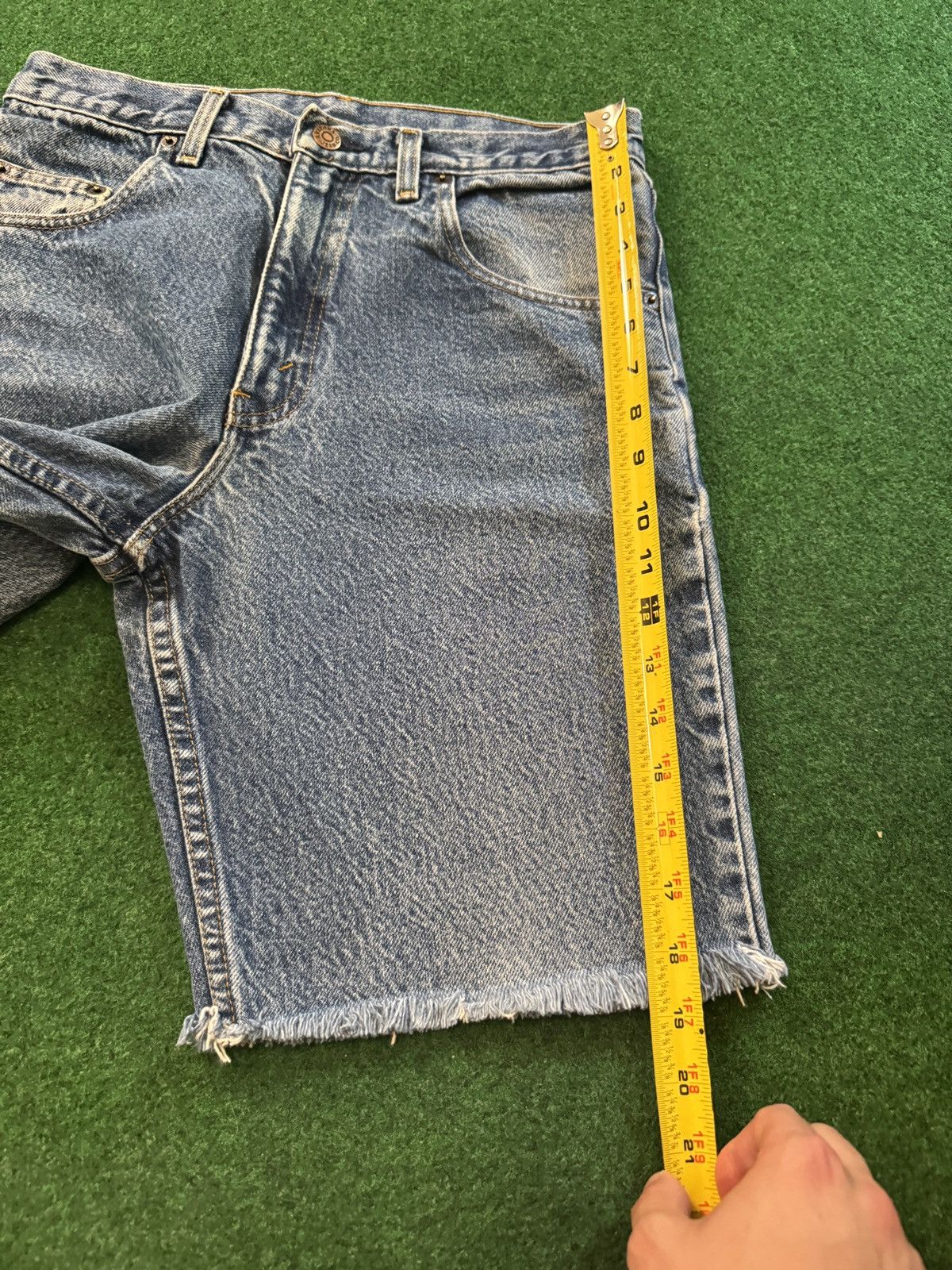 Arizona Jean Co. Vintage 90s Arizona Cutoff Jorts Grunge Skater Denim Shorts Size US 30 / EU 46 - 8 Thumbnail
