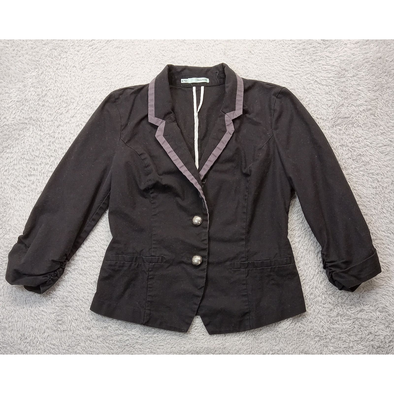 Maurice Lacroix Maurices Blazer Jacket M Women's Black Cotton Blend Size M / US 6-8 / IT 42-44 - 1 Thumbnail