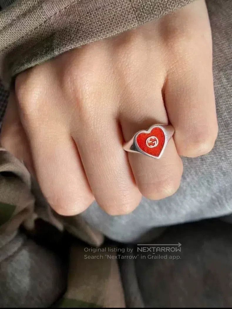 Gucci Guicci Red Heart Ring Size ONE SIZE - 3 Thumbnail