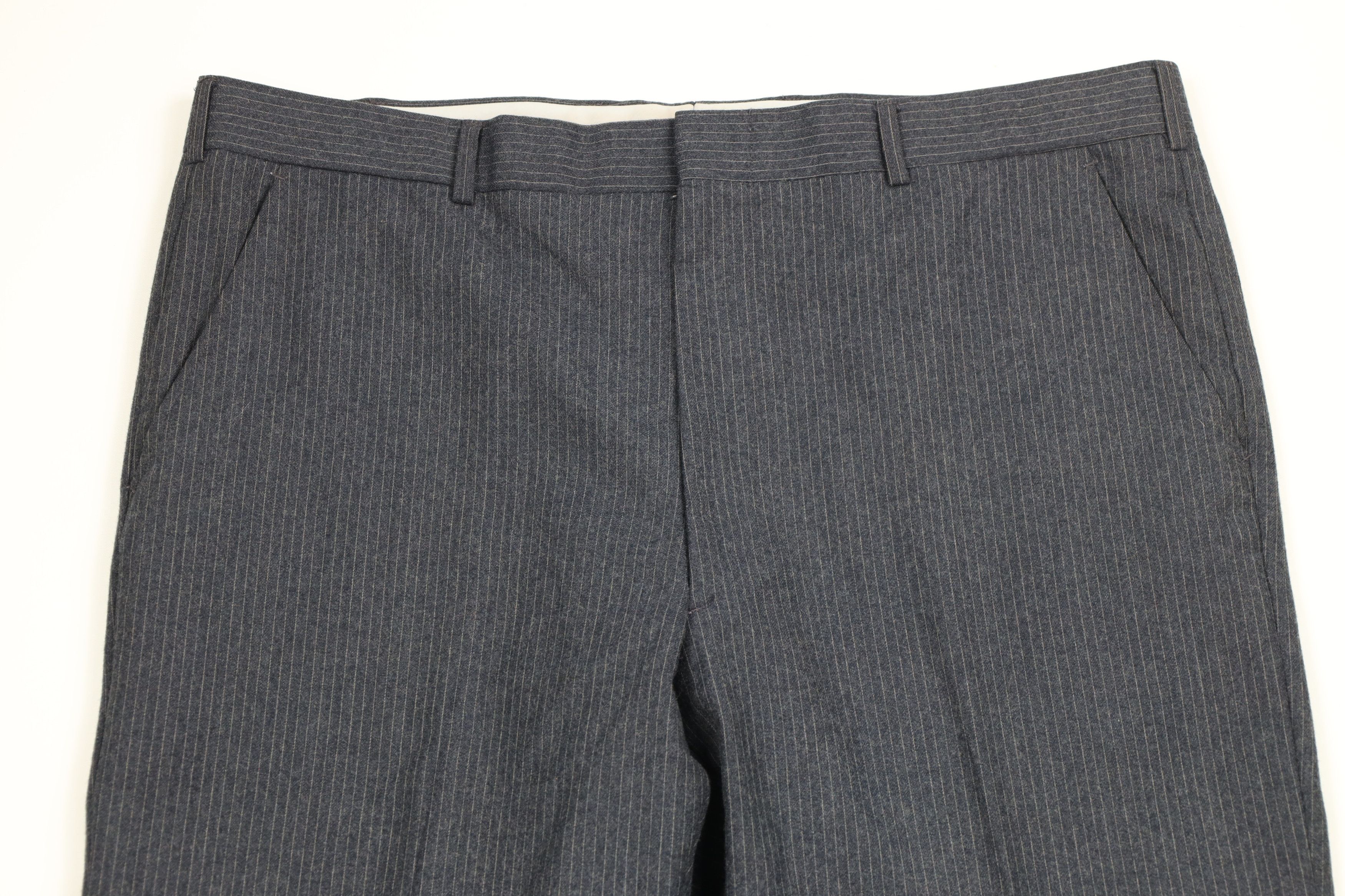 Vintage Vintage 70s Wool Pinstriped 3 Piece Suit Bell Bottoms Size 42R - 15 Thumbnail