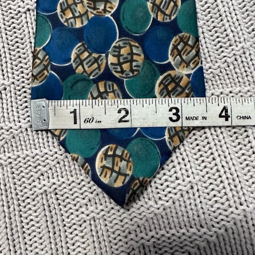 Oleg Cassini Vintage Oleg Cassini blue patterned Italian silk tie Size ONE SIZE - 5 Thumbnail