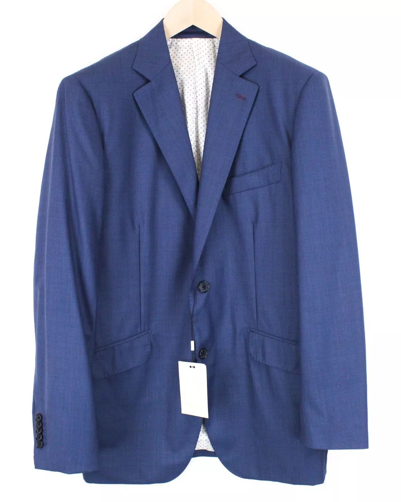 Suitsupply LAZIO UK44 Blue Wool Lined Blazer 59739 Size 44R - 2 Thumbnail