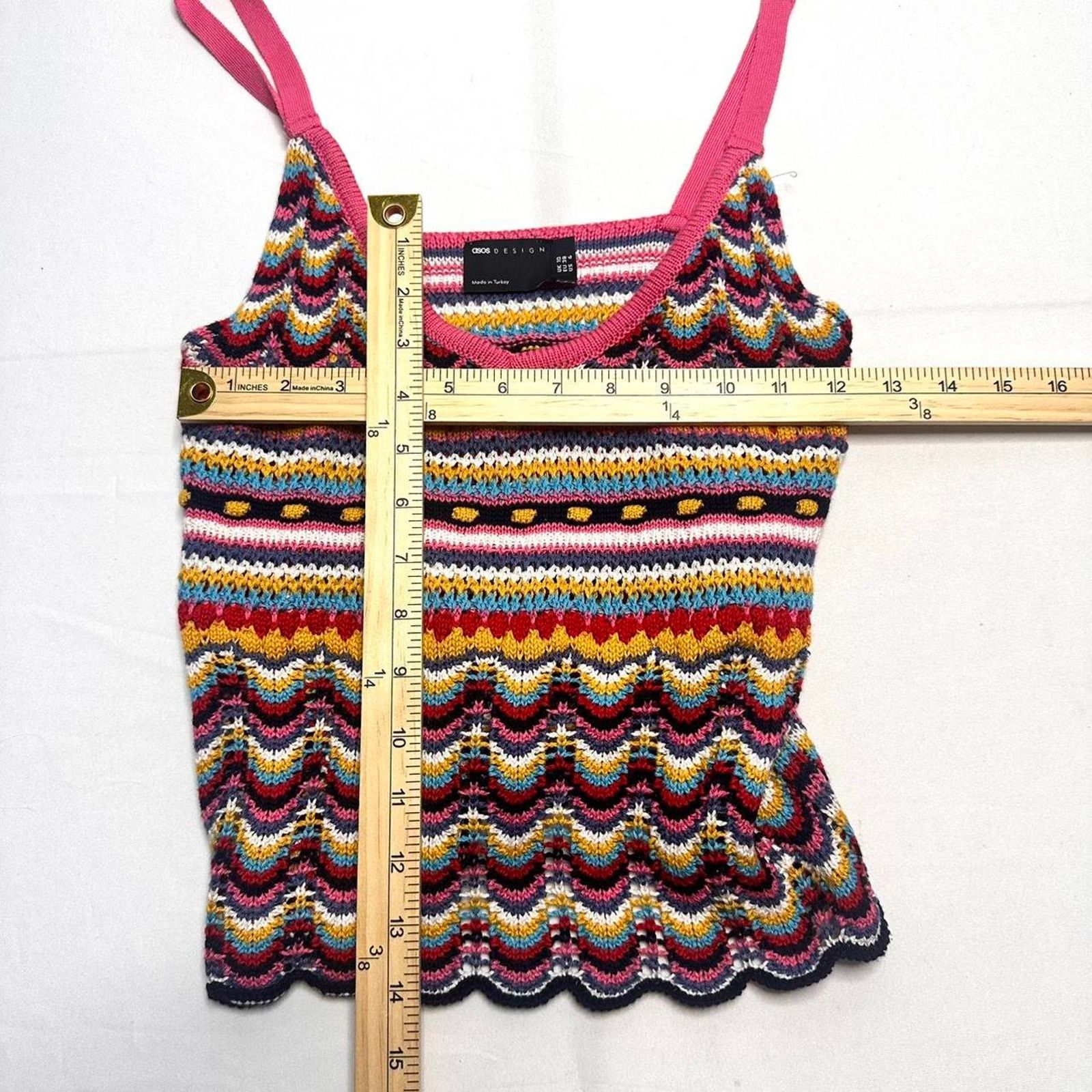 Asos Asos Crochet Knitted Cami Size Medium Perfect For Summer Size M / US 6-8 / IT 42-44 - 4 Thumbnail