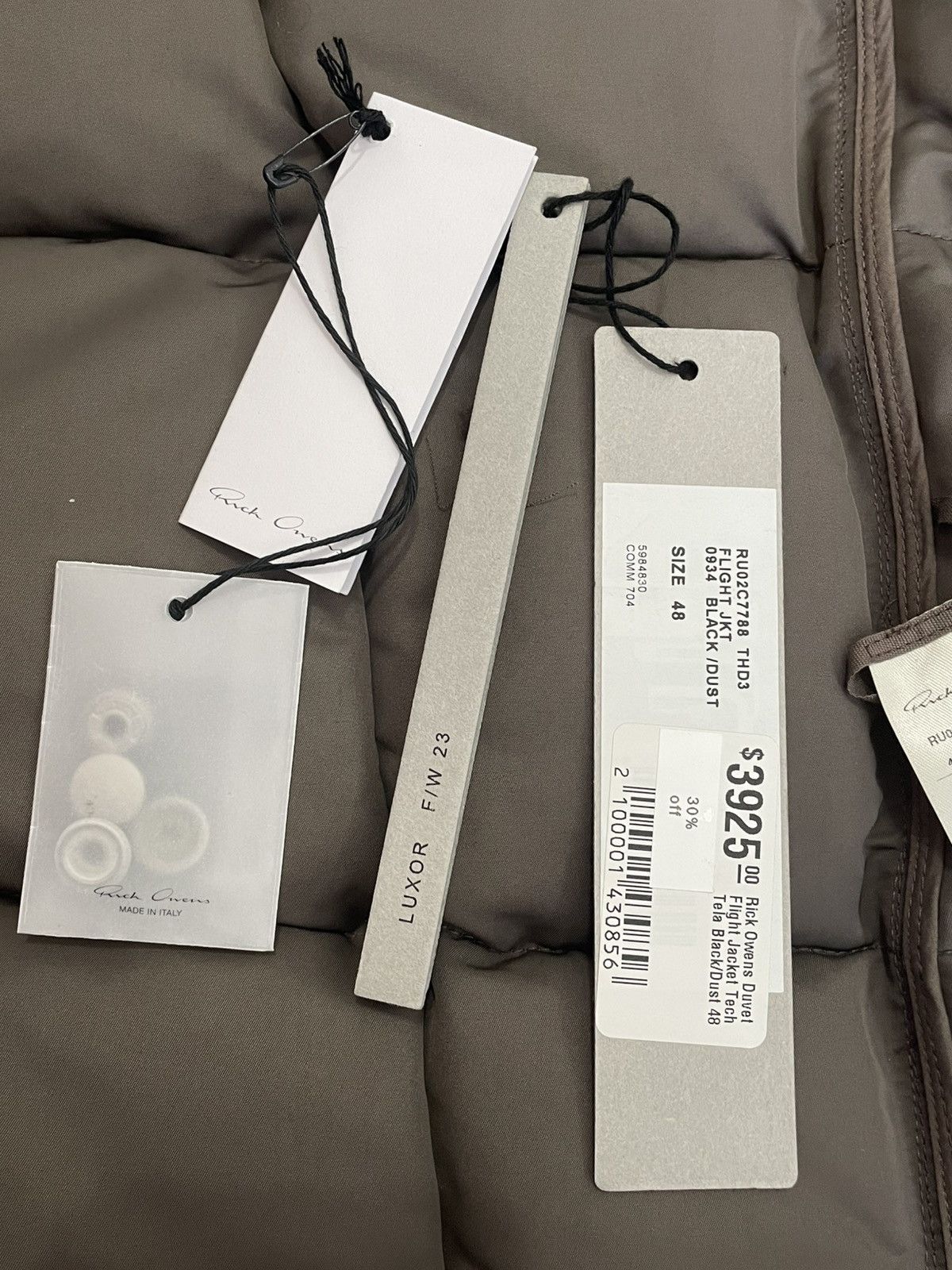 Rick Owens Rick Owen’s duvet flight jacket tech tela 48 Size US M / EU 48-50 / 2 - 8 Thumbnail