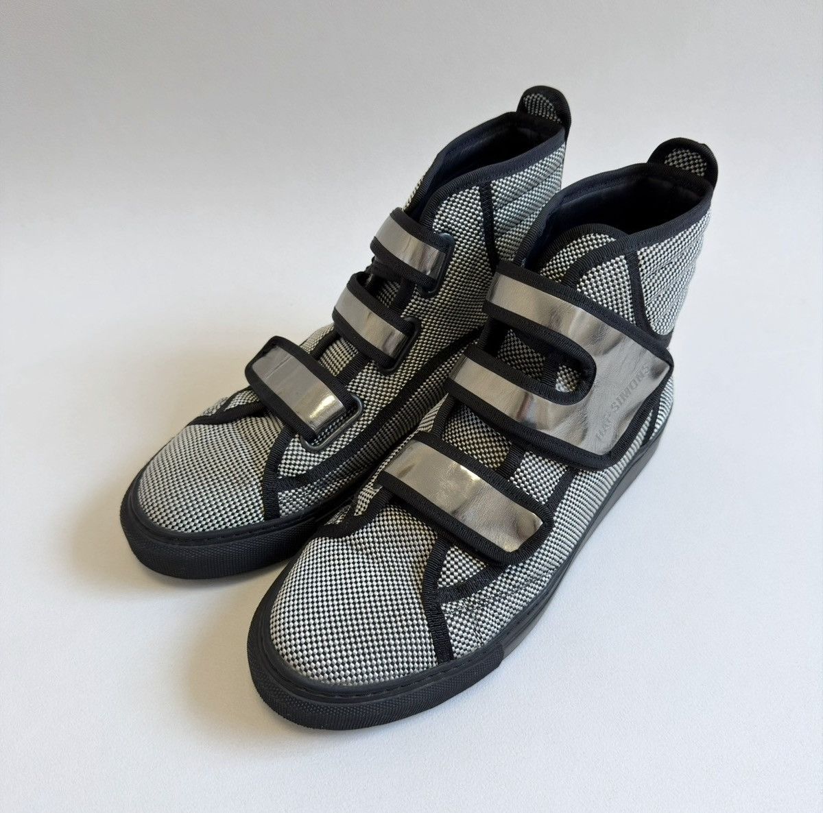 Raf Simons A/W 13 ‘Checkerboard Nylon’ Velcro Sneakers Size US 9 / EU 42 - 1 Thumbnail