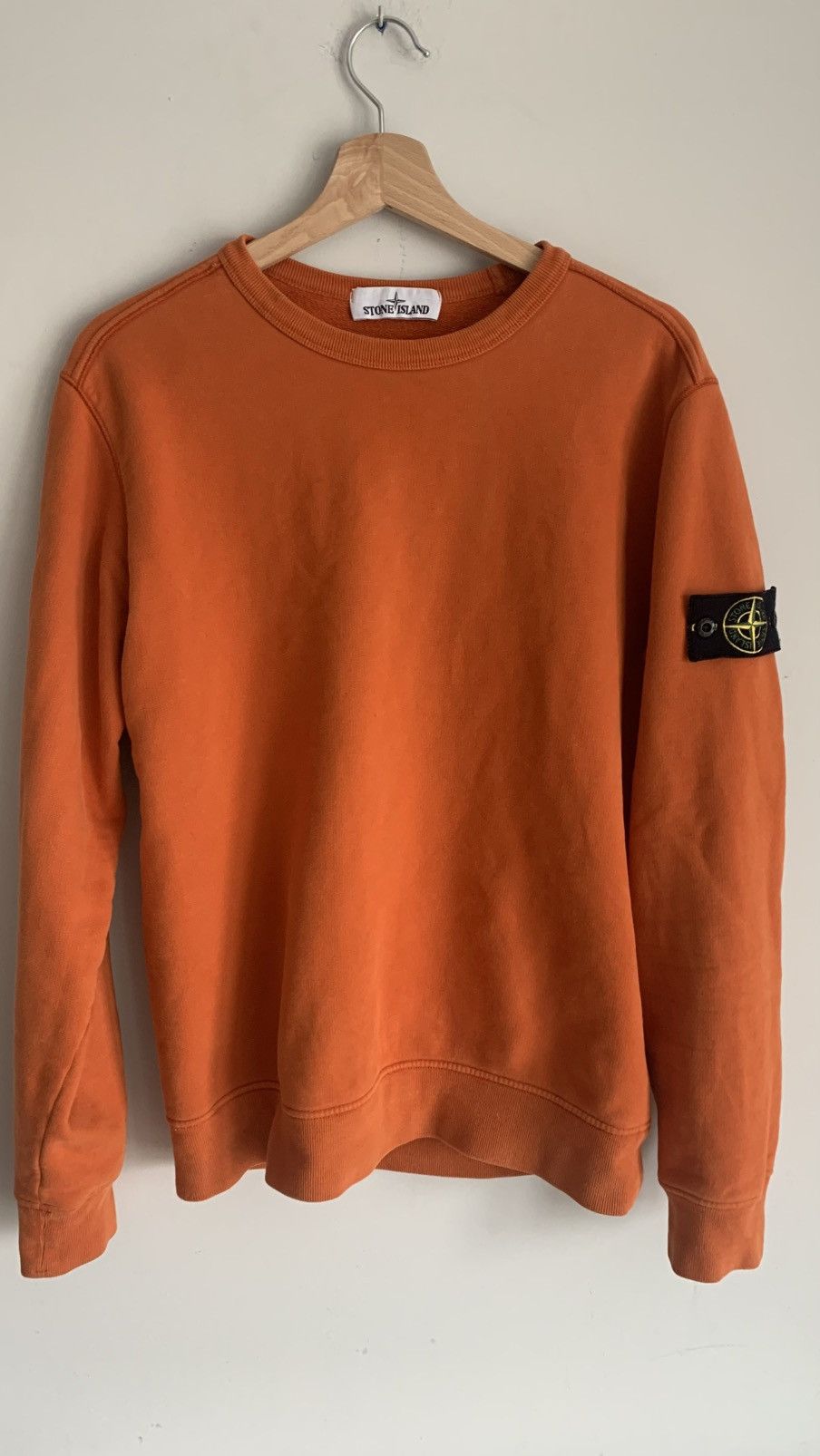 Stone Island Stone Island Orange Crewneck Sweatshirt Size M Size US M / EU 48-50 / 2 - 1 Thumbnail