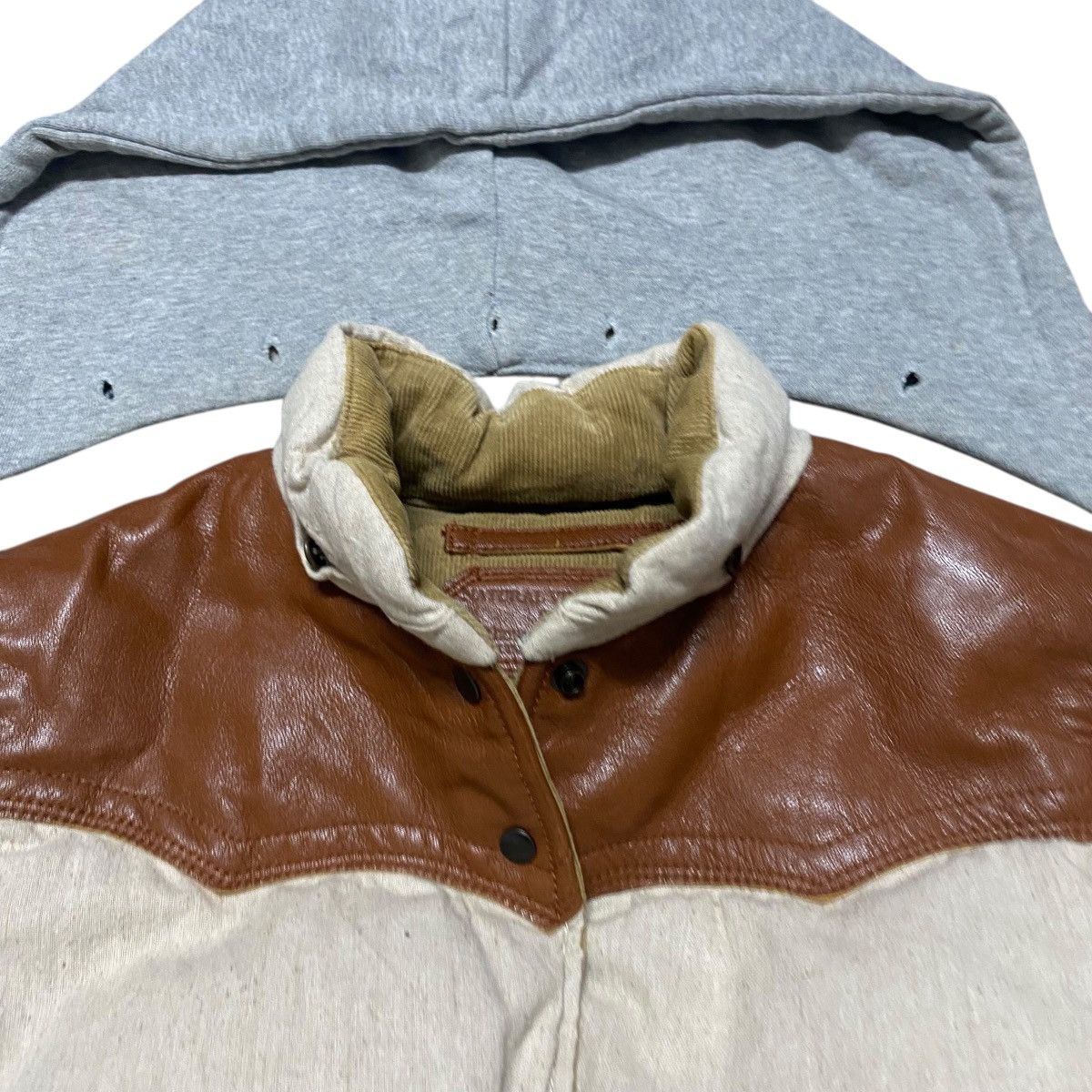GOA G.O.A Puffer Jacket Hooded Leather Trimmed Size US M / EU 48-50 / 2 - 13 Thumbnail