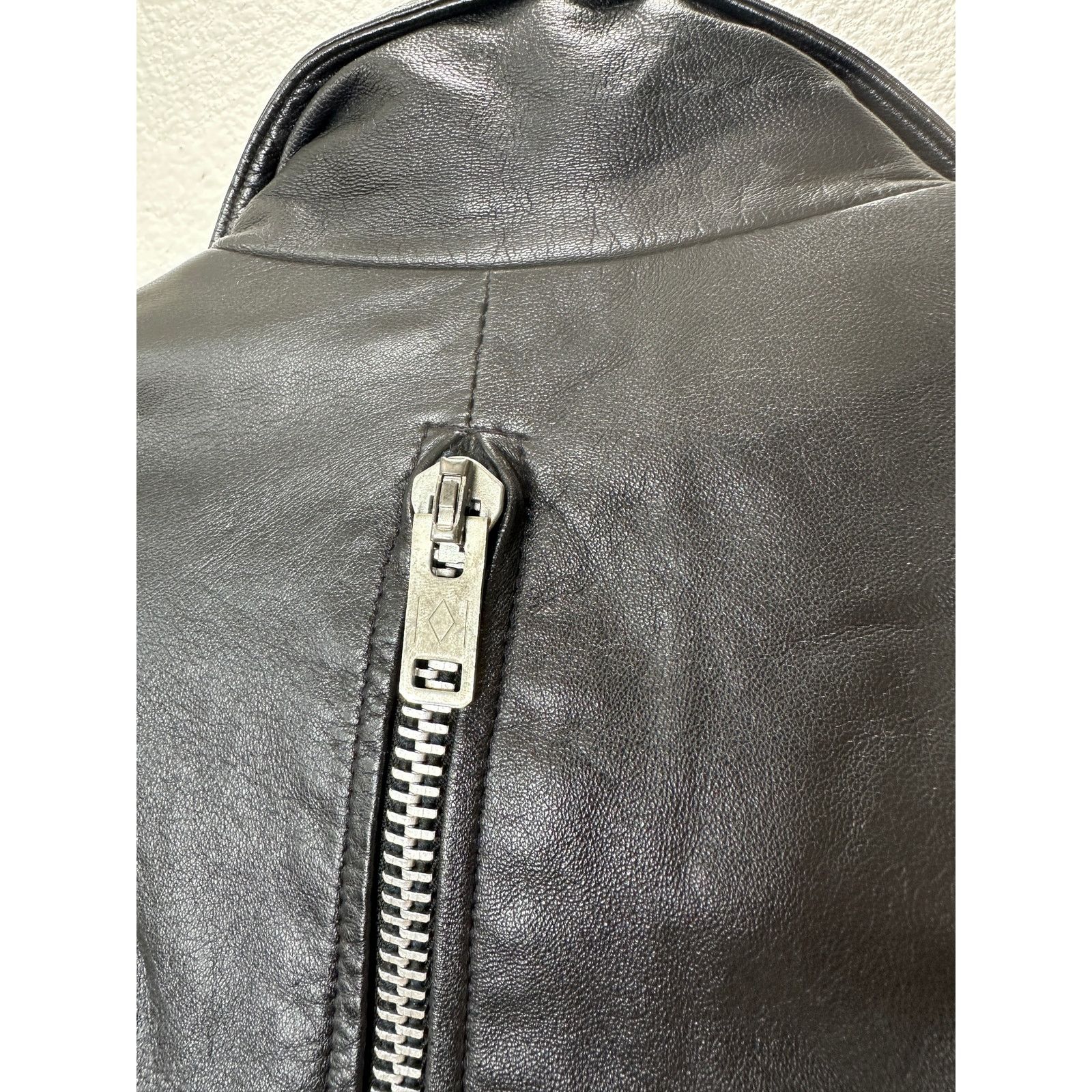 Other Raw Black Leather Silver Zip & Hardware Belted Moto Jacket L Size L / US 10 / IT 46 - 12 Thumbnail