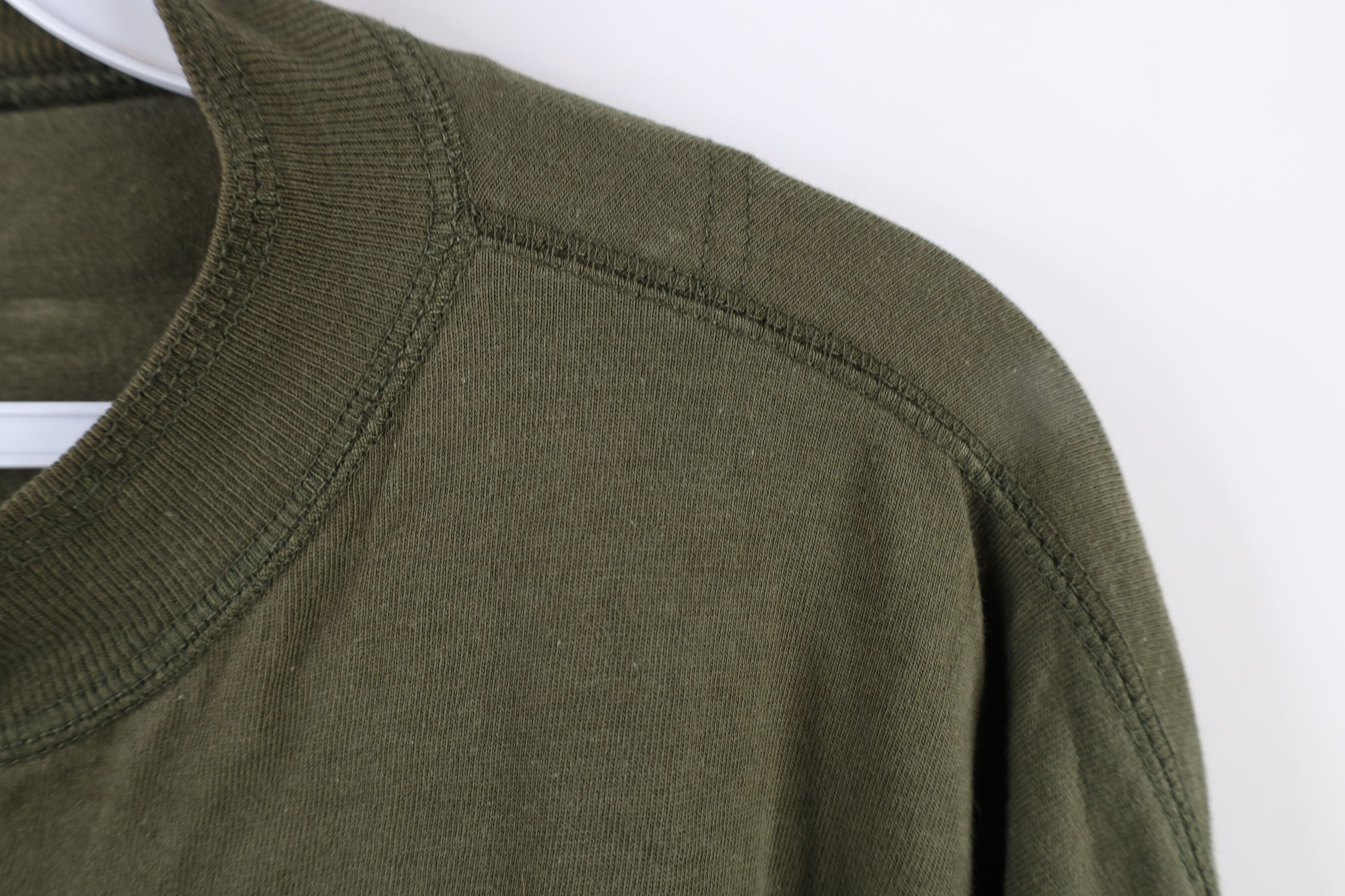 Vintage Vintage 90s Streetwear Long Sleeve Henley T-Shirt Olive Size US XL / EU 56 / 4 - 4 Thumbnail