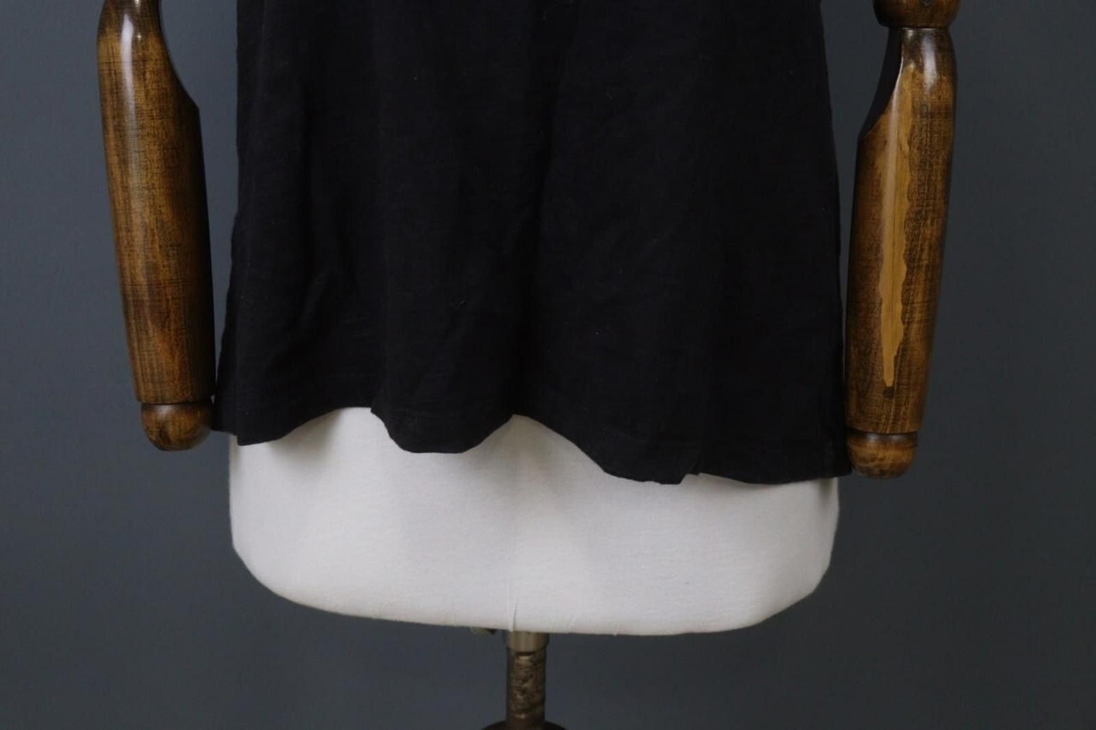 Designer ME+EM Black Cotton Crew Neck Puff Sleeve Blouse Top Size 6 Size M / US 6-8 / IT 42-44 - 3 Thumbnail