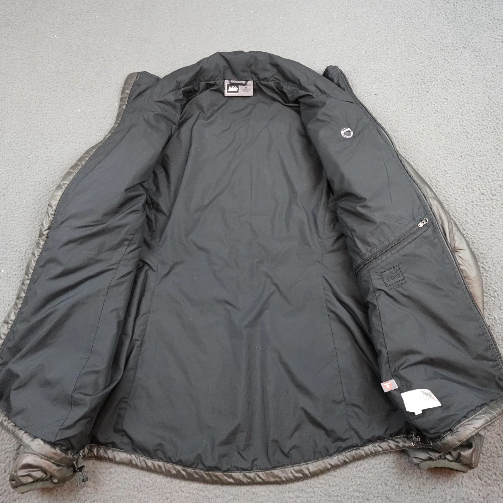 Vintage REI PrimaLoft Jacket Womens Medium Gray Insulated Full Zip Lightweight Size M / US 6-8 / IT 42-44 - 5 Thumbnail