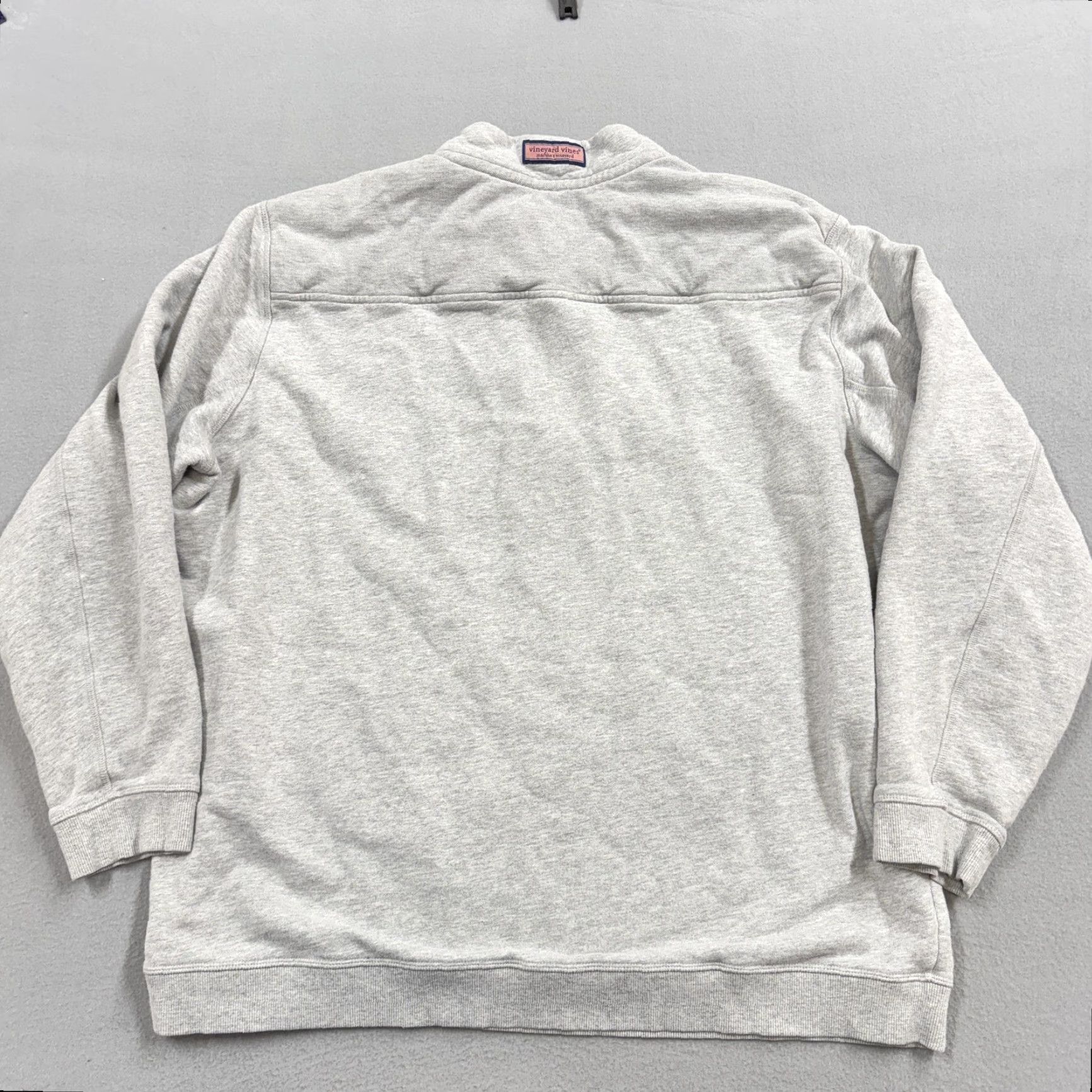 Vineyard Vines Vineyard Vines Sweatshirt Mens Gray Quarter Zip Rainbow Patch 100% Cotton Size US L / EU 52-54 / 3 - 5 Thumbnail