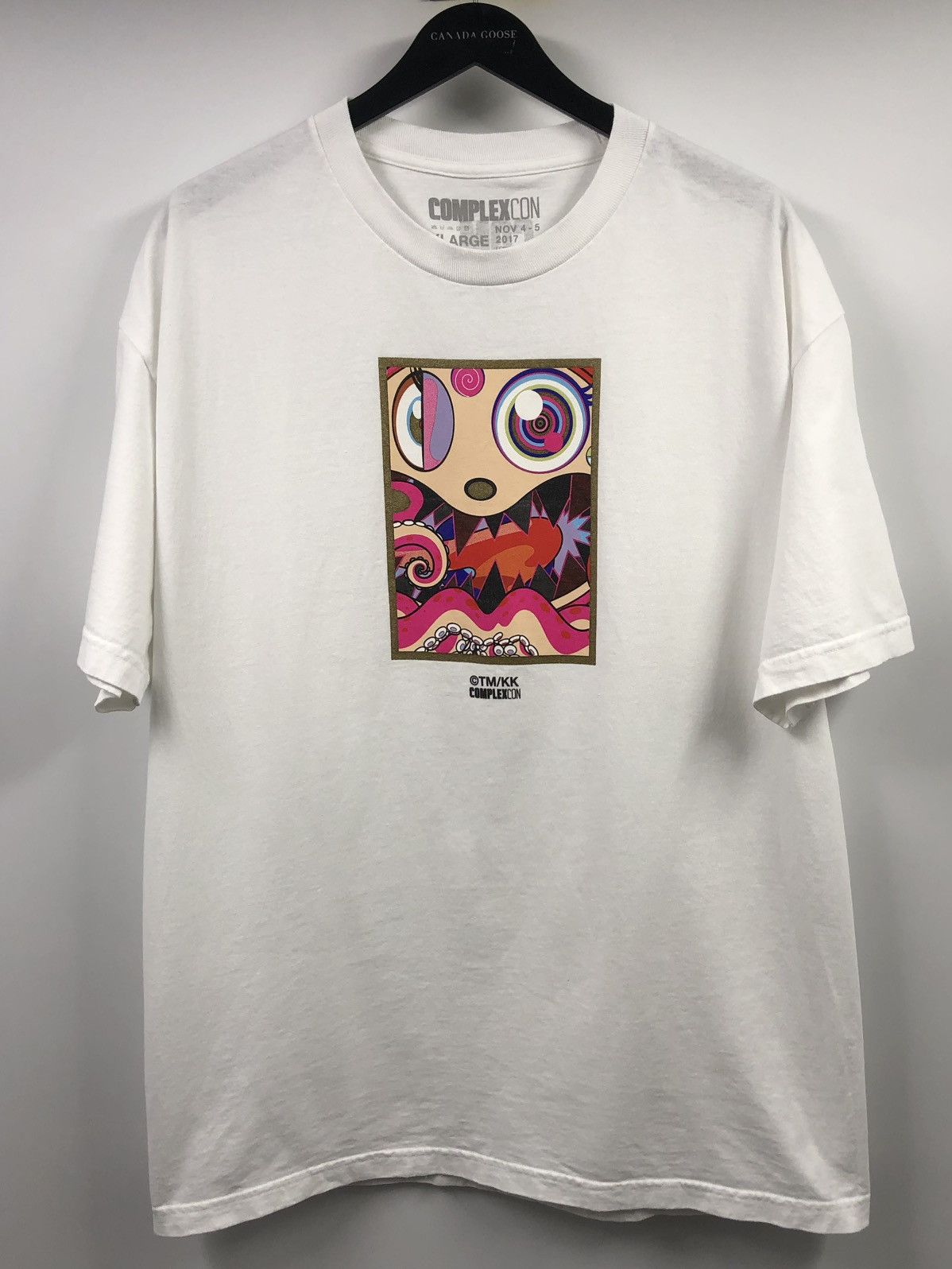 Takashi Murakami Complexcon x Murakami 2017 Hungry White T-Shirt XL Size US XL / EU 56 / 4 - 9 Thumbnail