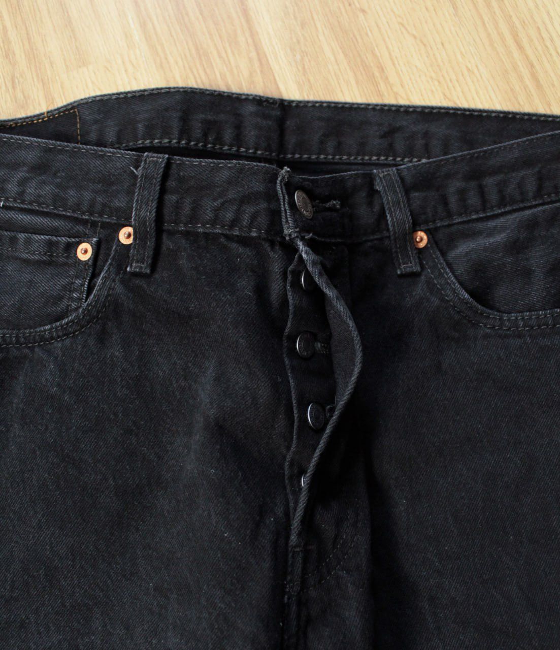 Levi's × Levi's Vintage Clothing × Vintage 🔥 Levis 501 Vintage Denim Jeans Faded Y2K Pants Black Jeans Size US 34 / EU 50 - 7 Thumbnail