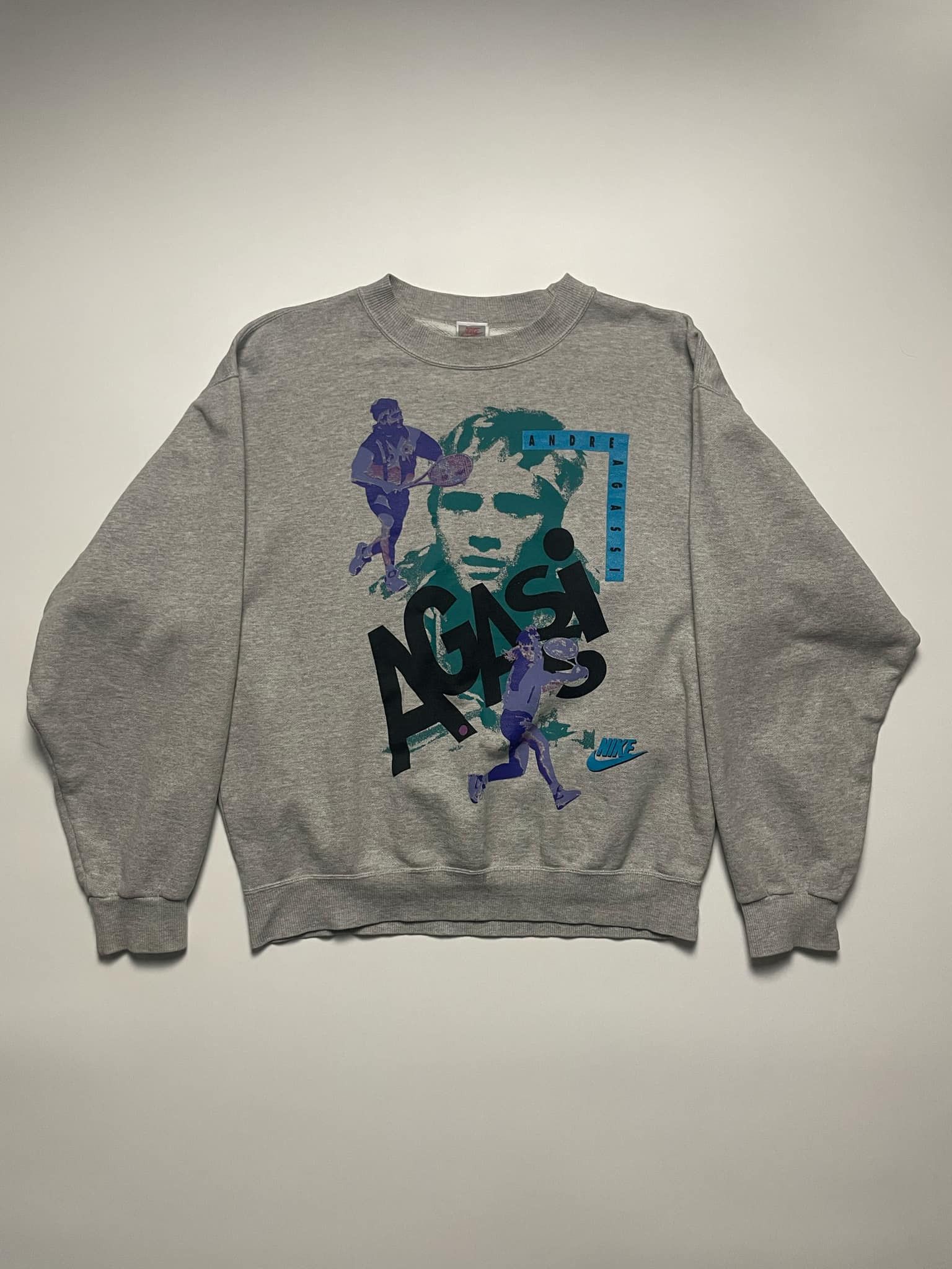 Vintage Vintage Nike Andre Agassi Sweatshirt Size US L / EU 52-54 / 3 - 1 Thumbnail