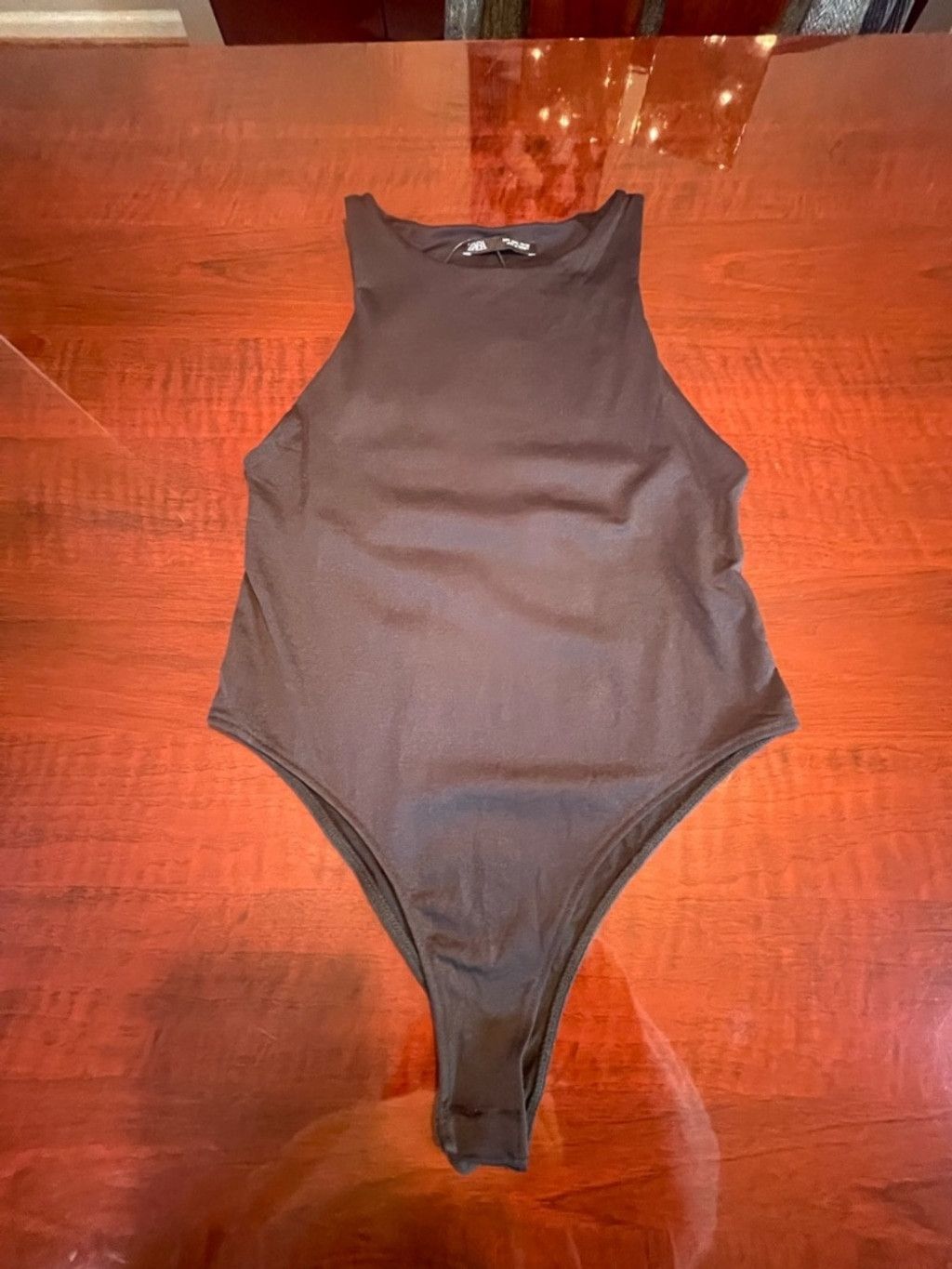 Zara New ZARA Black High Neck Bodysuit - Sz L Glam Basic Goth Size L / US 10 / IT 46 - 3 Thumbnail