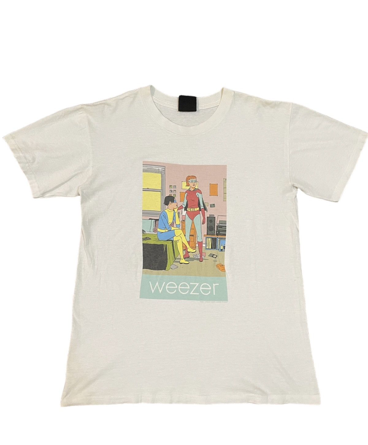 image of Band Tees x Giant Vintage Weezer 2001 in White, Men's (Size Medium)