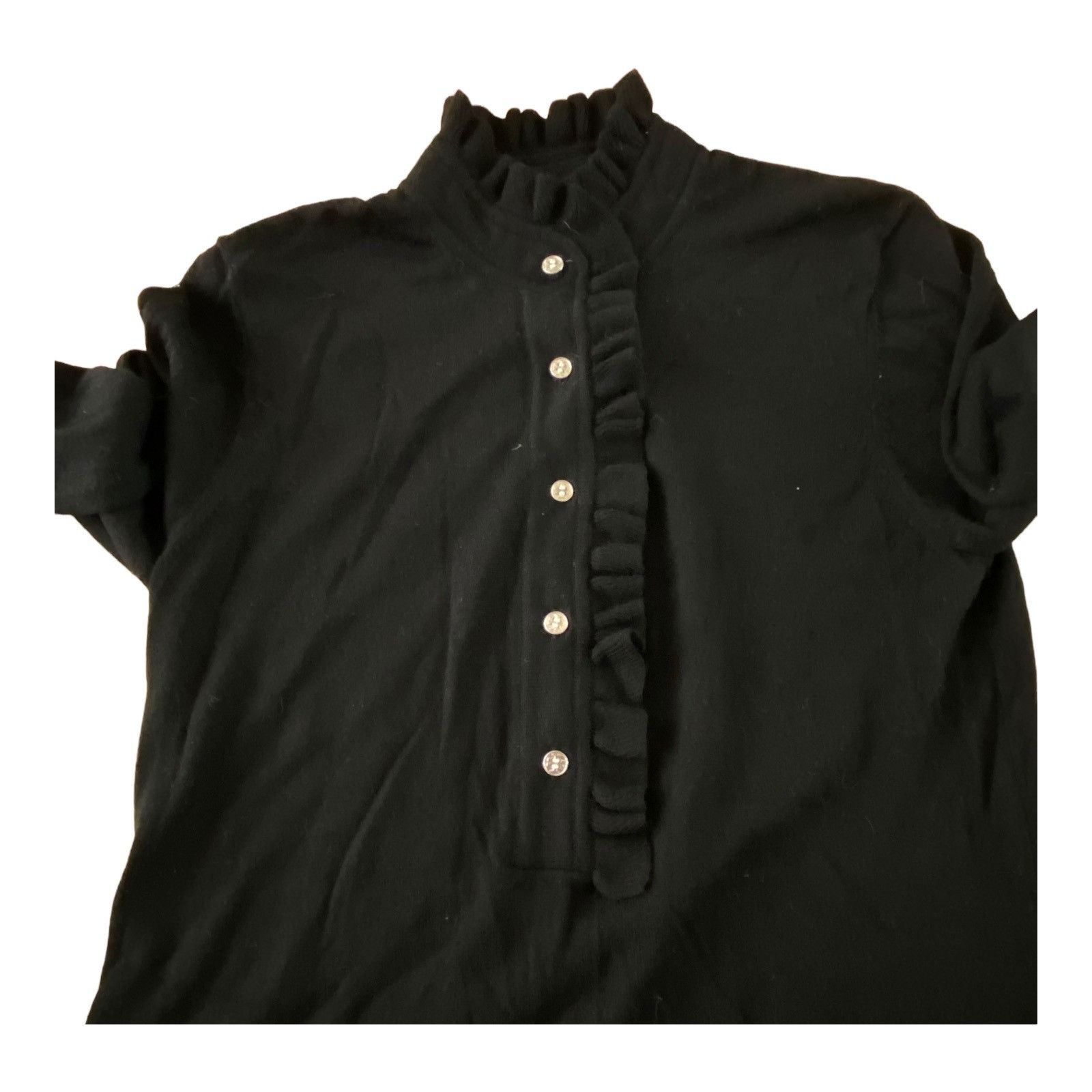 Tory Burch Tory Burch Wool Pullover Tunic Sweater Buttons Black Medium Size M / US 6-8 / IT 42-44 - 5 Thumbnail