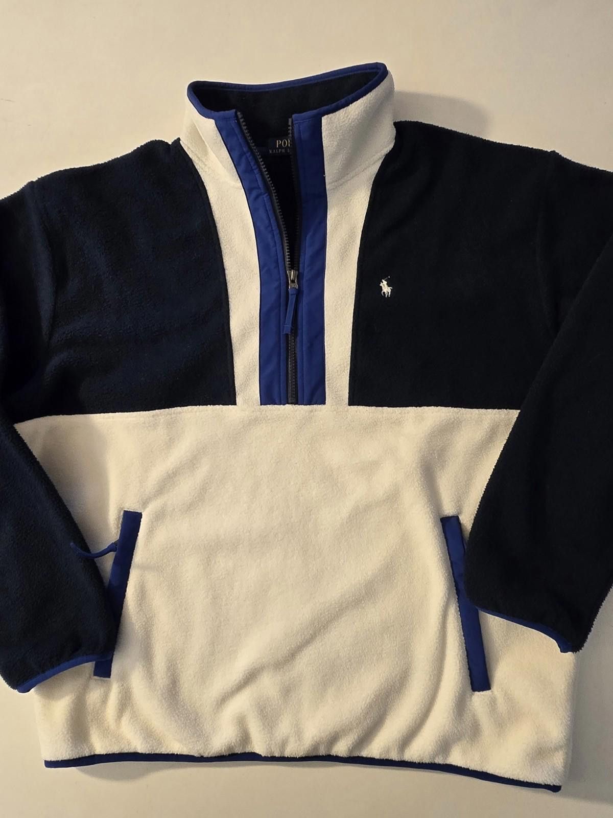 Polo Ralph Lauren Polo Ralph Lauren Men’s Quarter Zip Pullover Fleece Navy L Size US L / EU 52-54 / 3 - 1 Thumbnail