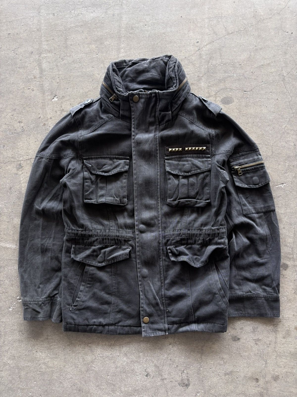 In The Attic In The Attic Punk Faded Black Parkas Military Jacket Size US M / EU 48-50 / 2 - 1 Thumbnail