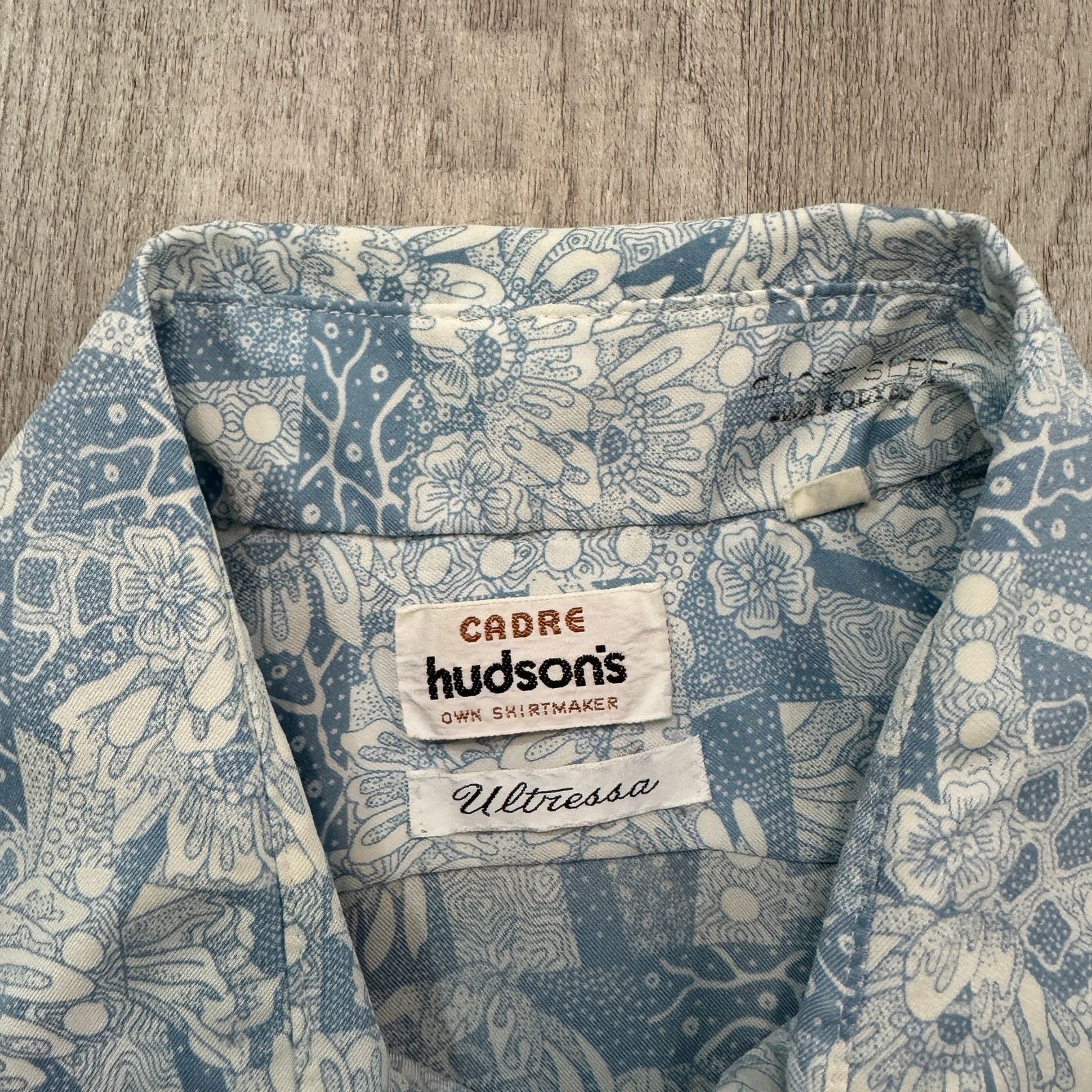 Vintage Vintage Cadre Hudson's Short Sleeve Shirt Large Floral 70s Size US L / EU 52-54 / 3 - 4 Thumbnail